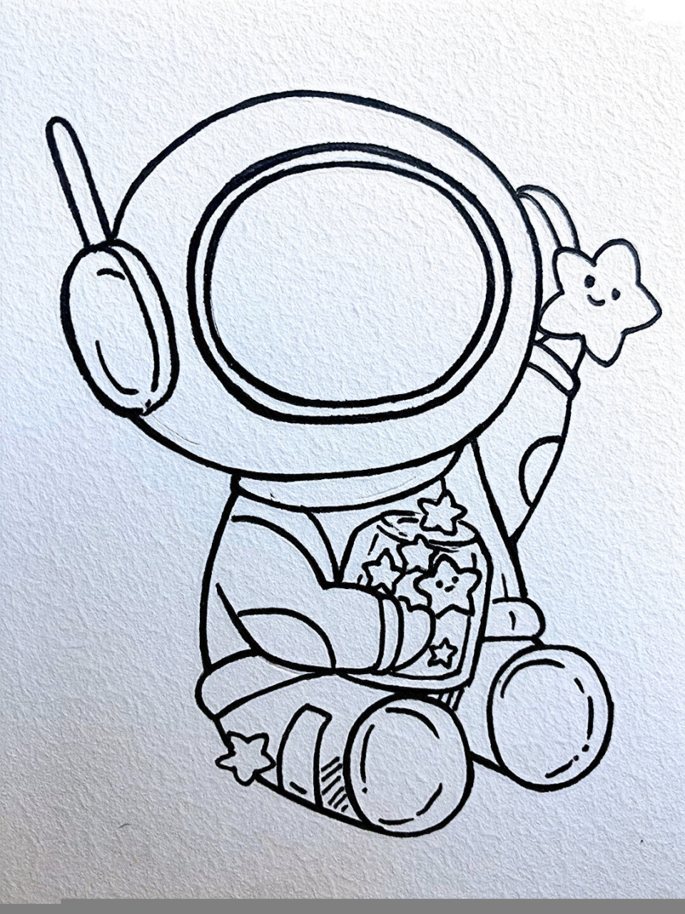 太空人简笔画幼儿图片