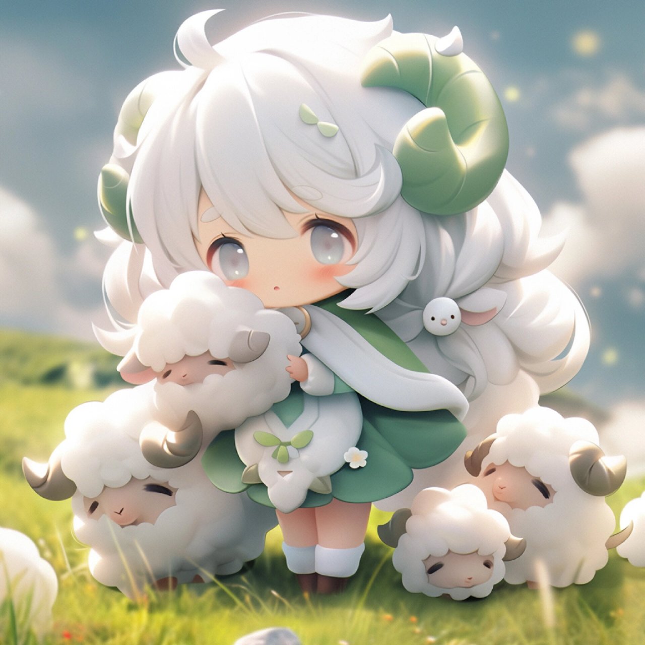 可爱女孩| 生肖羊| q版