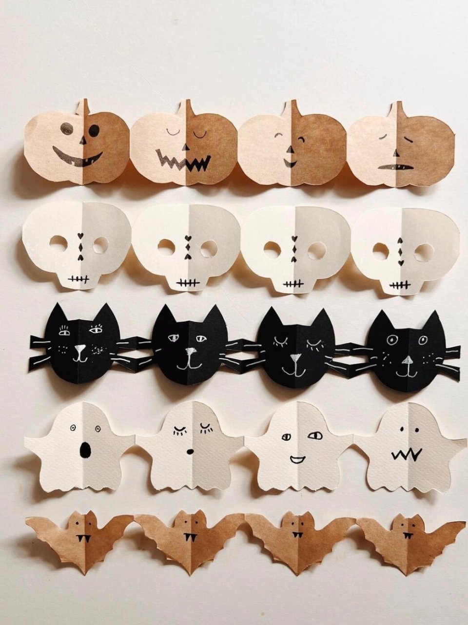 亲子手工|万圣节装饰拉花剪纸万圣节手工99 分享一个万圣节剪纸拉花