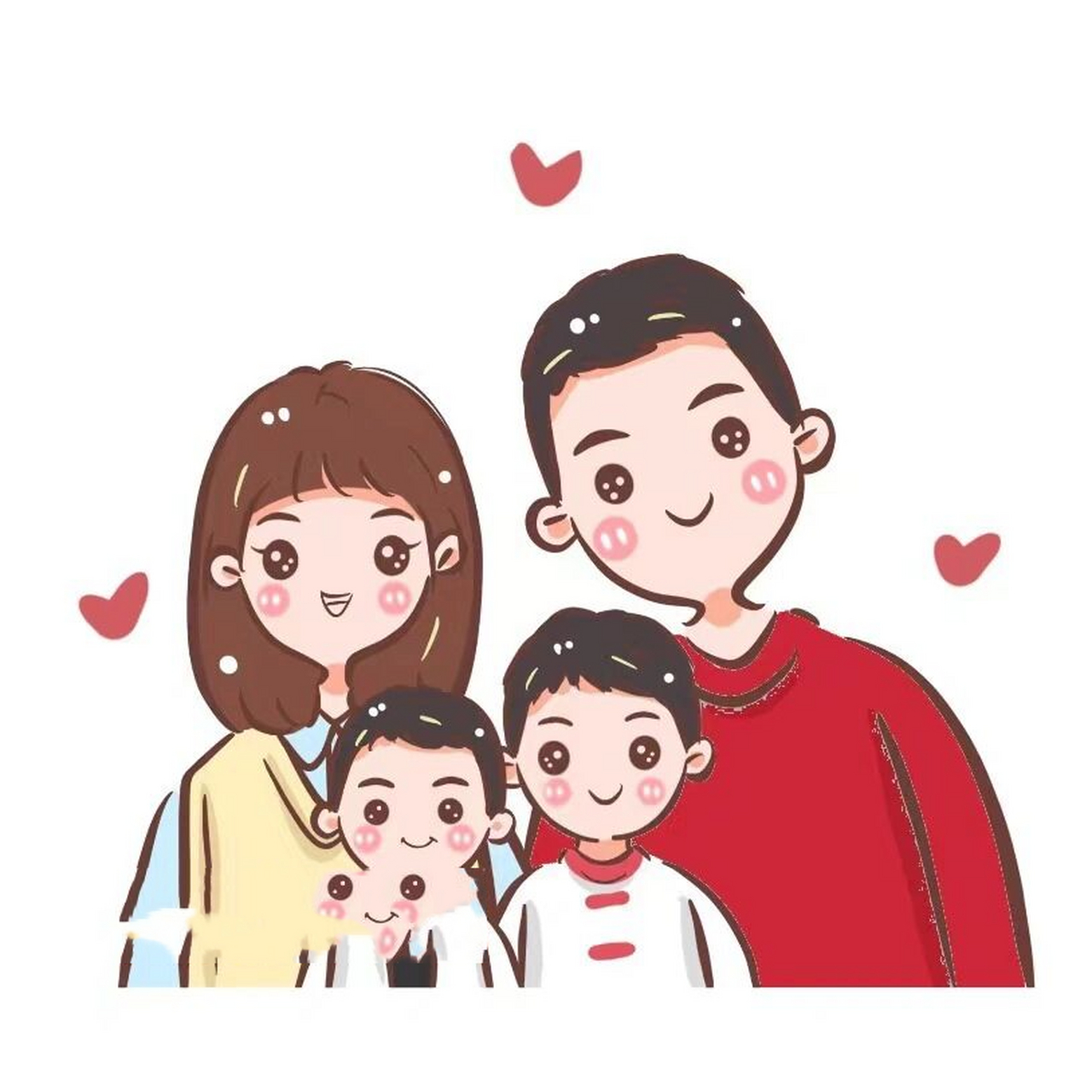 幸福的一家人 可可爱爱萌萌哒～好幸福～全家福简笔画,全家福头像