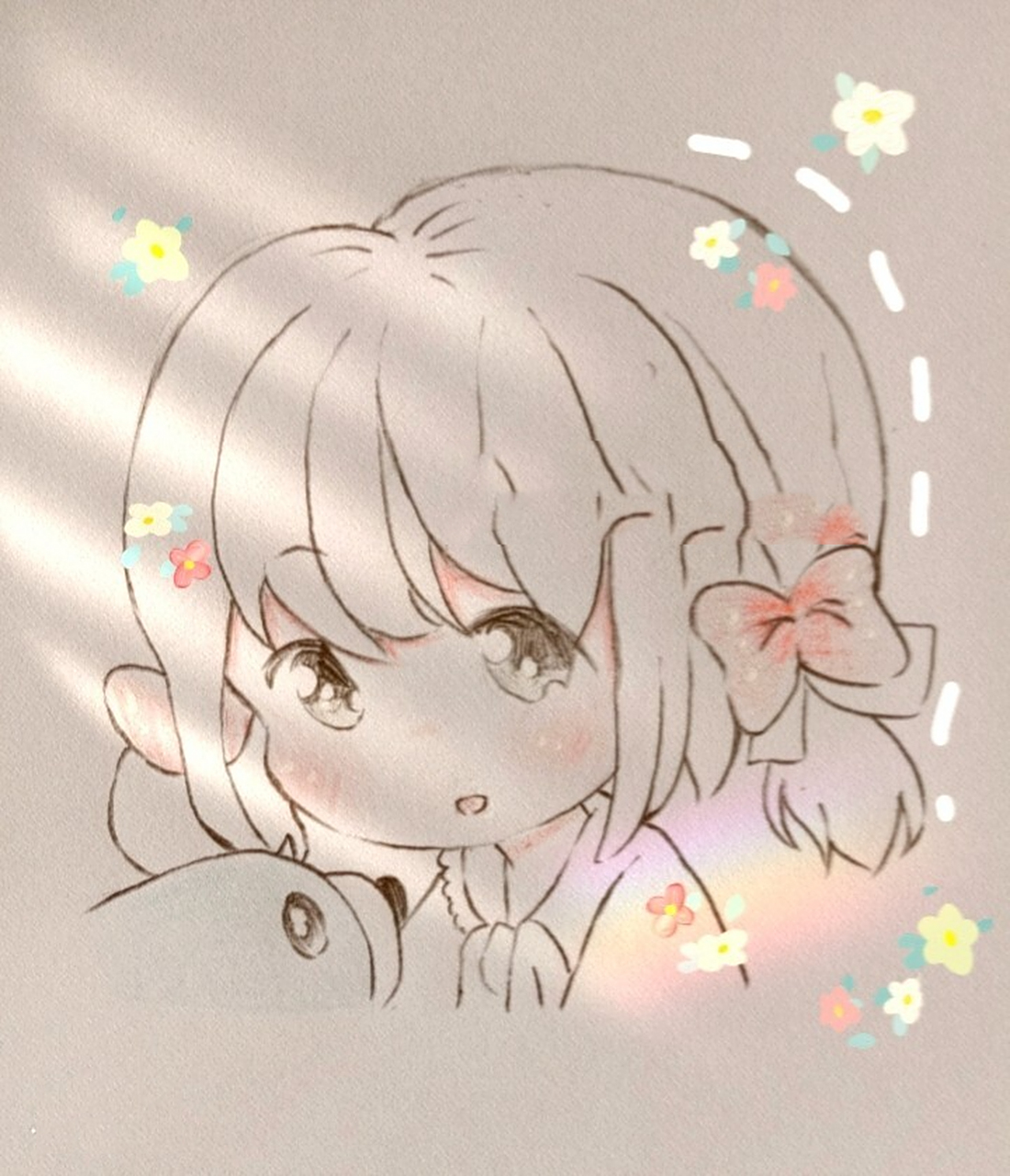 手绘临摹过程练习(7/100) 临摹自 用的是普通的2b铅笔 是一个超可爱呆