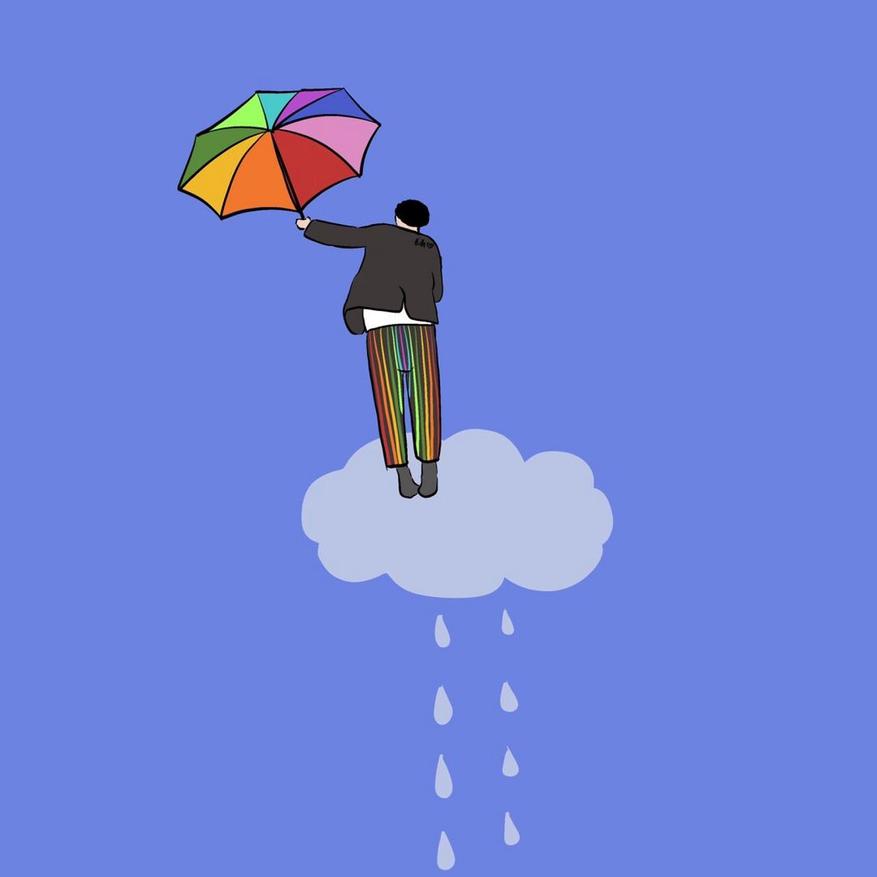 插画 | 情侣头像 | 保持热爱,奔赴山海 图片可做个人头像,个人壁纸