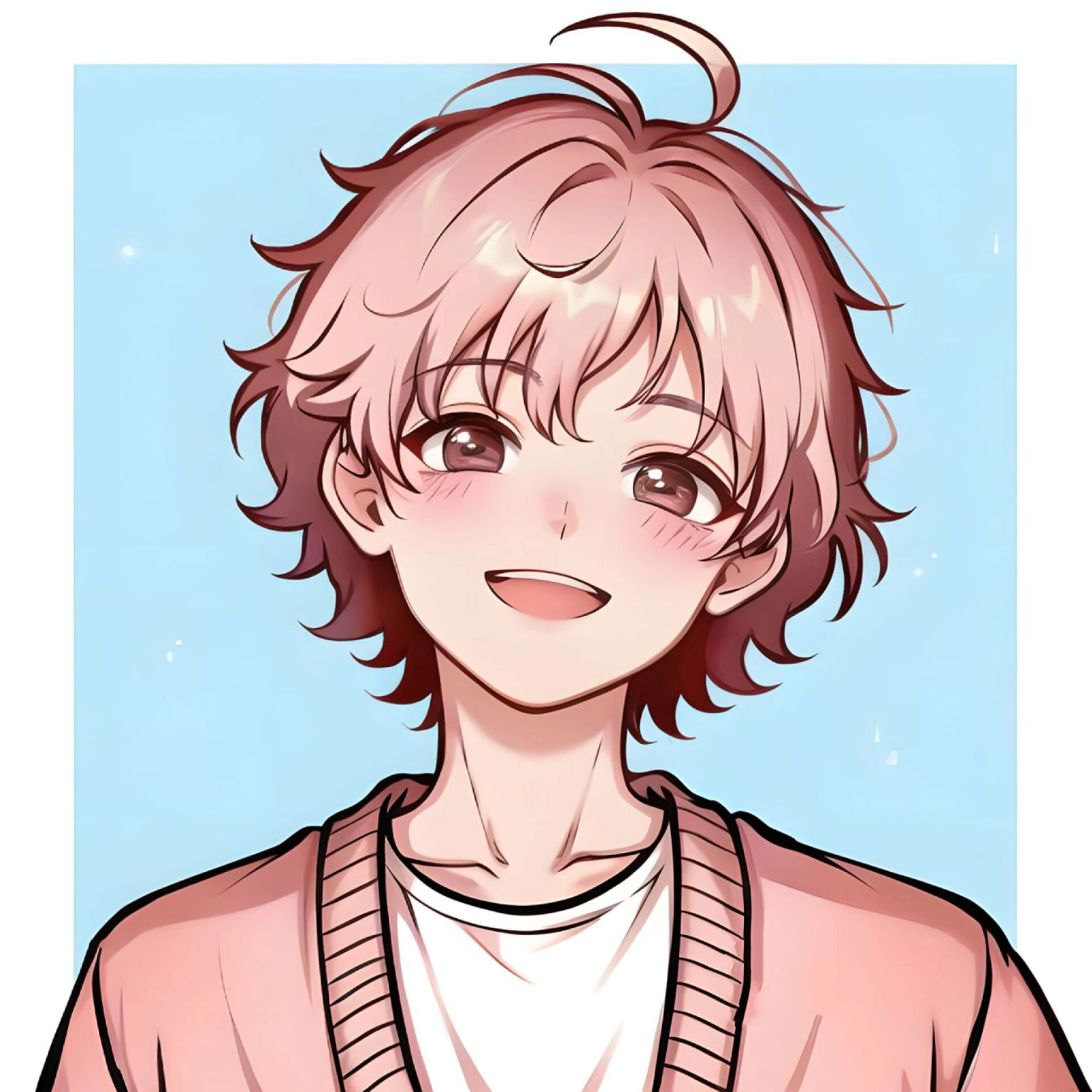 阳光大男孩 男孩头像可爱手绘风