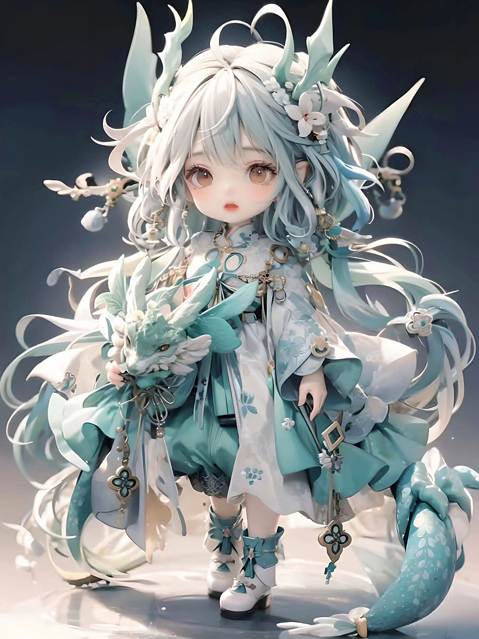 ai手办设计 | 四大神兽「青龙拟人」 青龙,又称苍龙,孟章,是中国古代