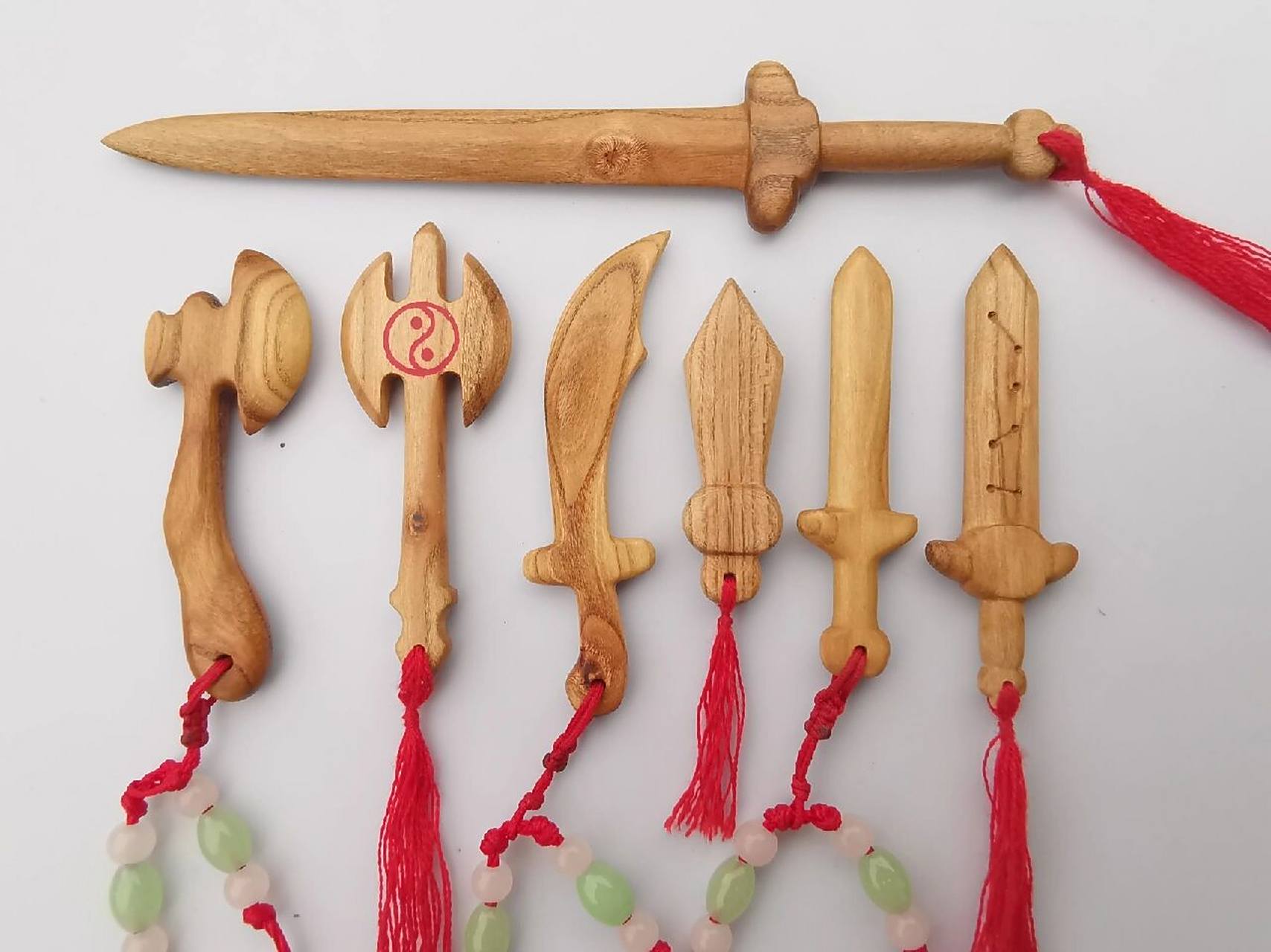 桃木剑 辟邪 手工 桃木剑,桃木刀,斧样品合集.