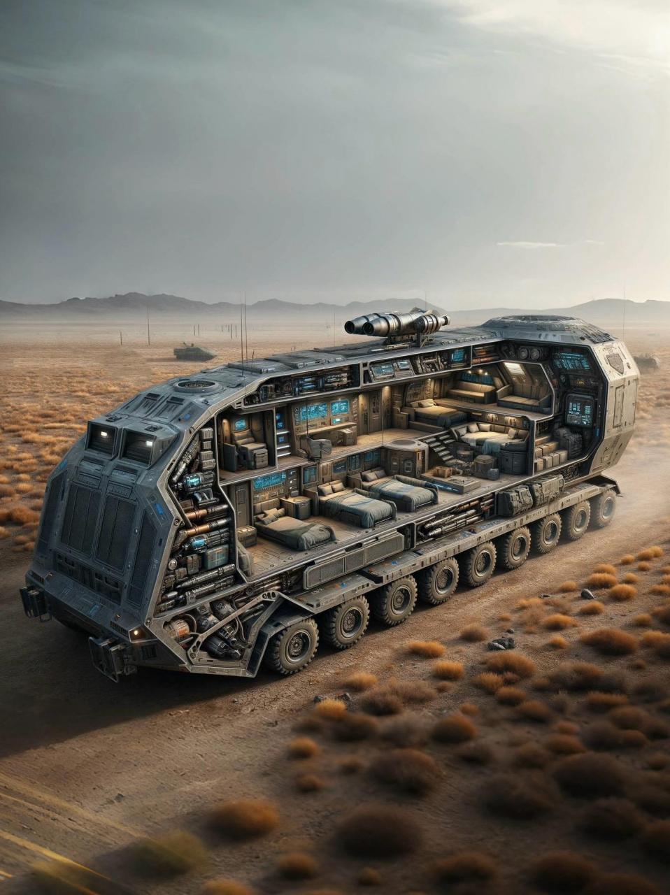 末日巨型装甲基地车,想开哪个?