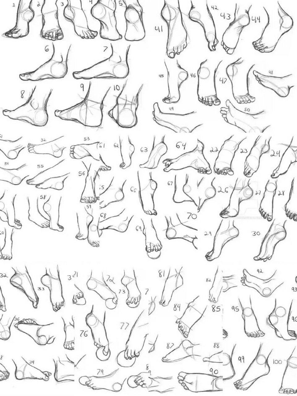 这么多的参考素材,还怕以后不会画脚吗?