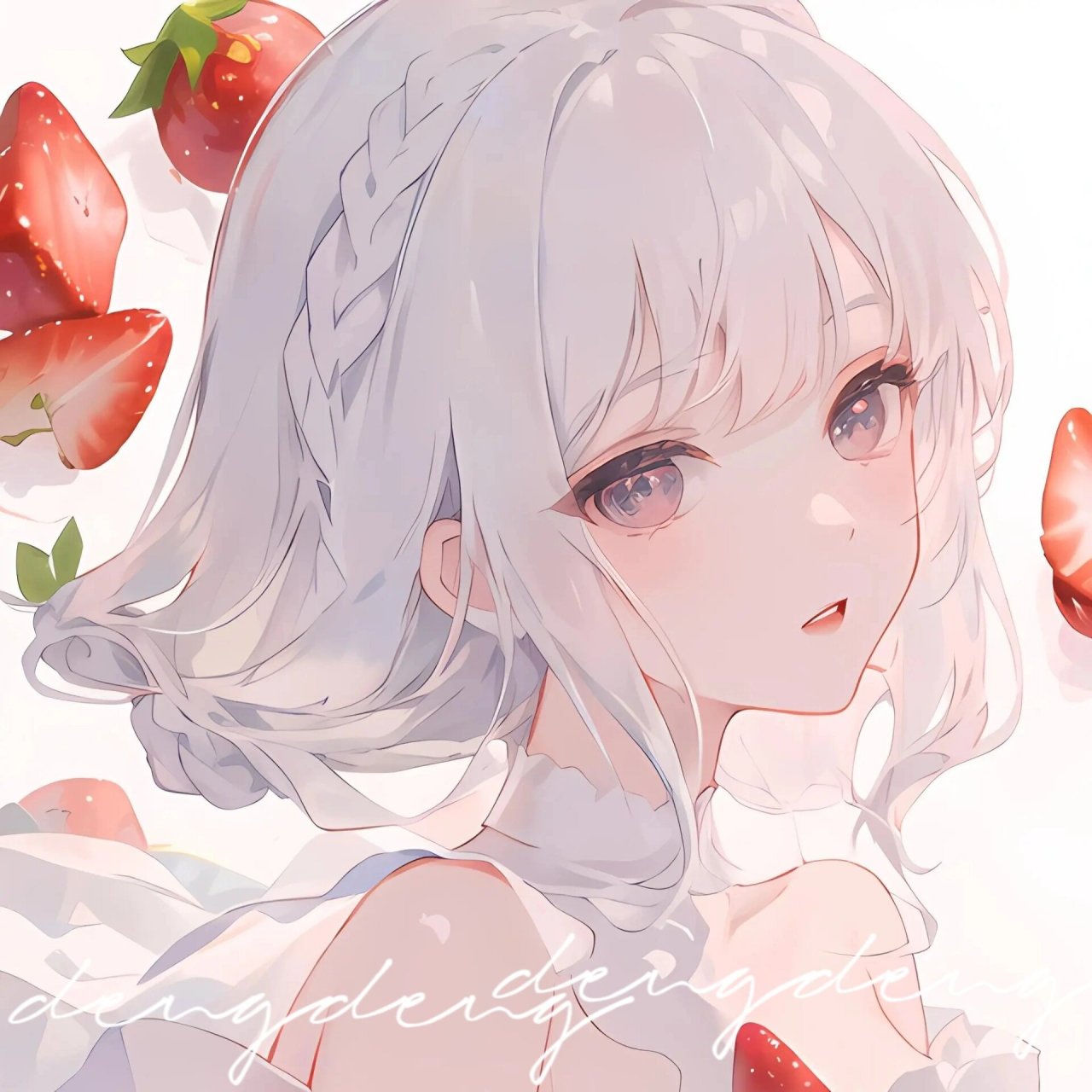 莓有烦恼,开心就好|动漫可爱女生头像