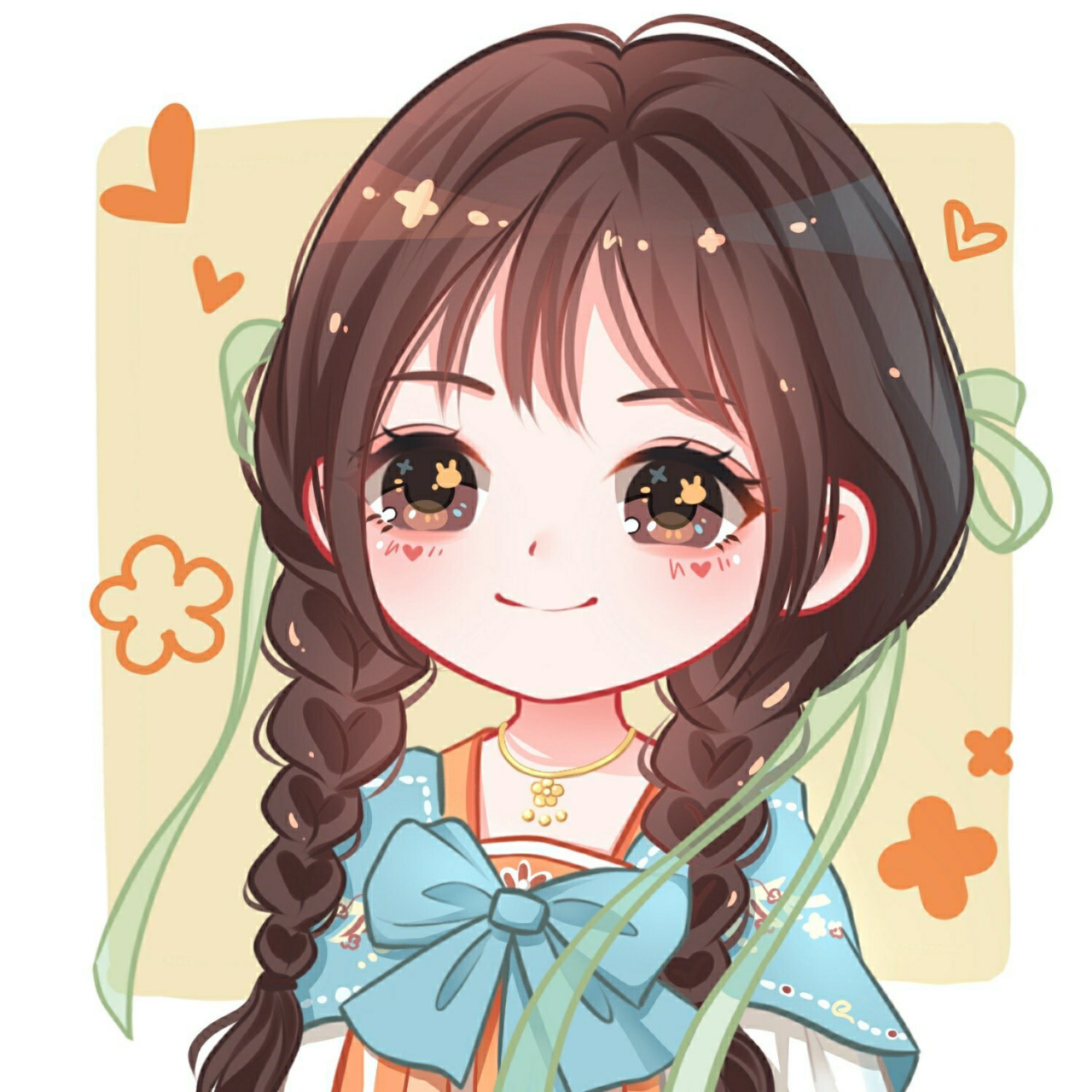 q版可爱卡通女生头像 这张图第三次发了