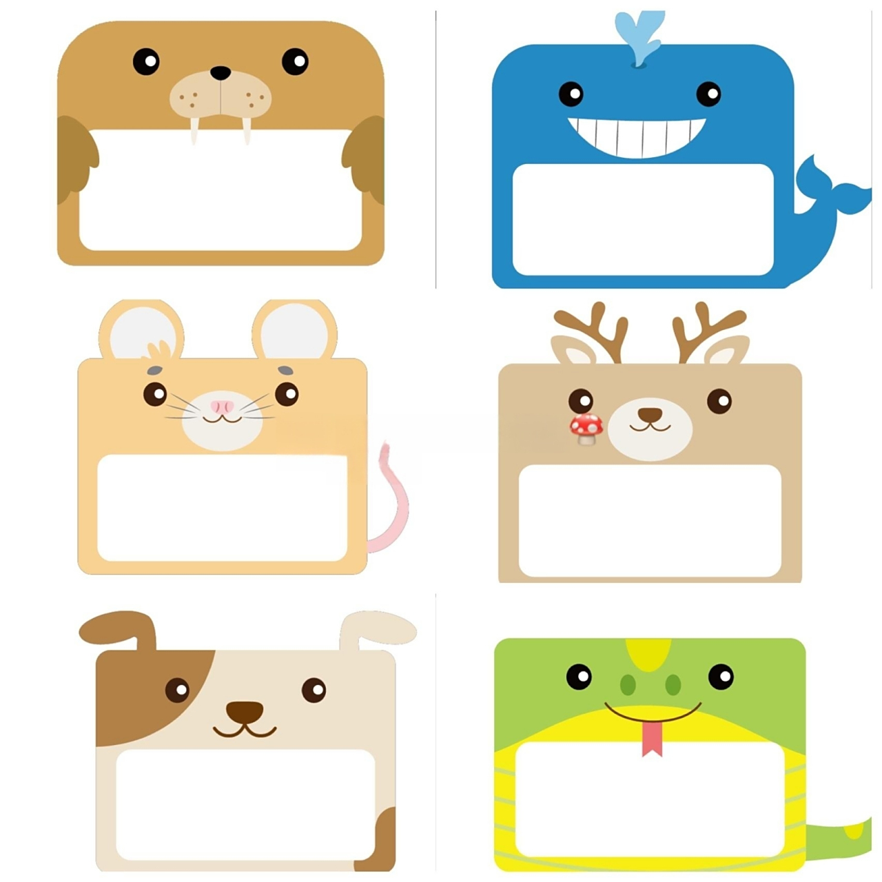 卡通小动物边框集合(幼儿园环创9315利用资源 卡通动物边框,可作