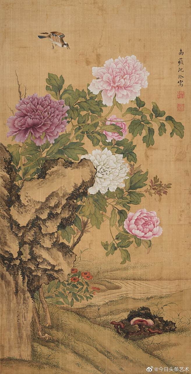 【 清代画家沈铨花鸟画 】 沈铨(1682年—1760年),字衡之,号南苹,今