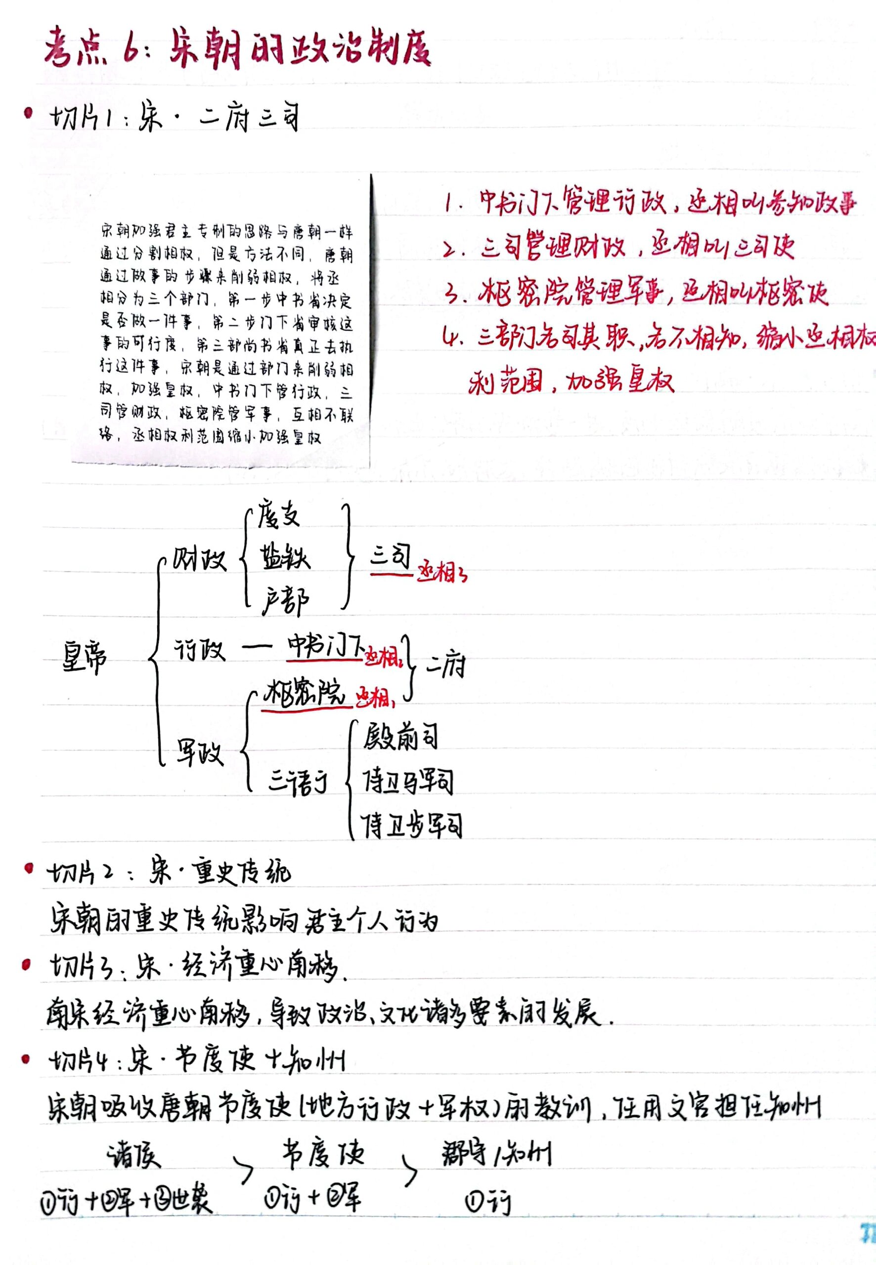 考点6:宋朝政治制度
