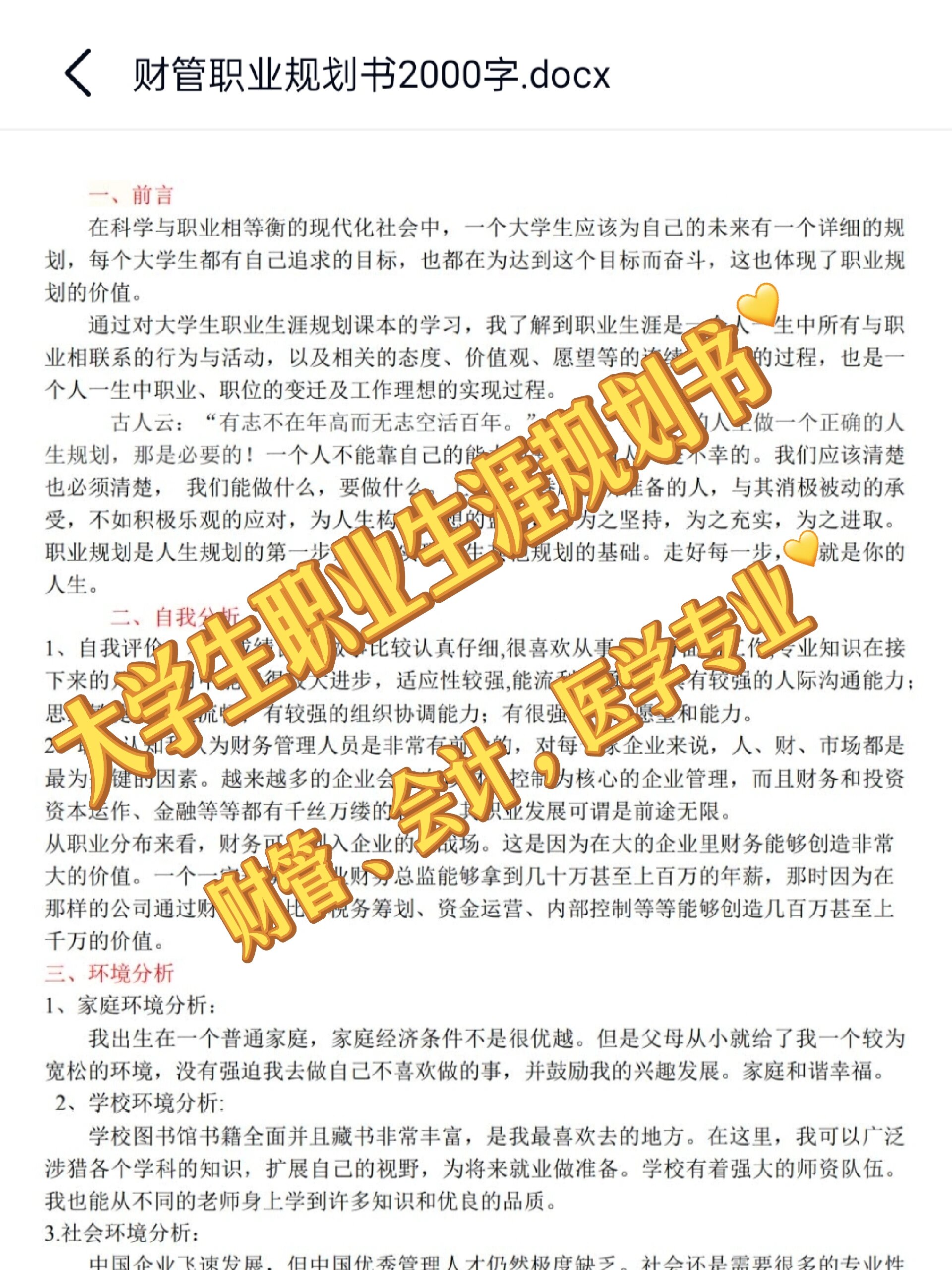 大学生职业生涯规划计划书1500字(大学生职业生涯规划书1500字二)