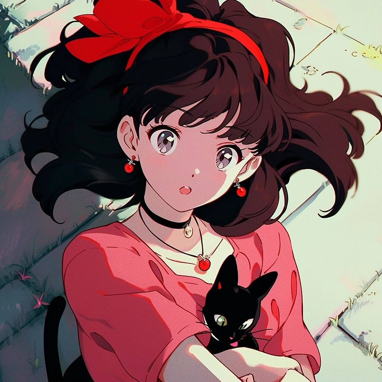 复古小魔女头像|midjourney