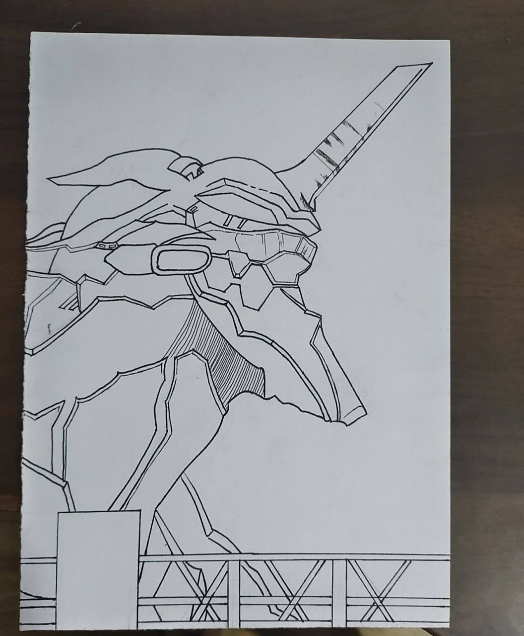 新手临摹个初号机 大佬指点指点,有什么不足