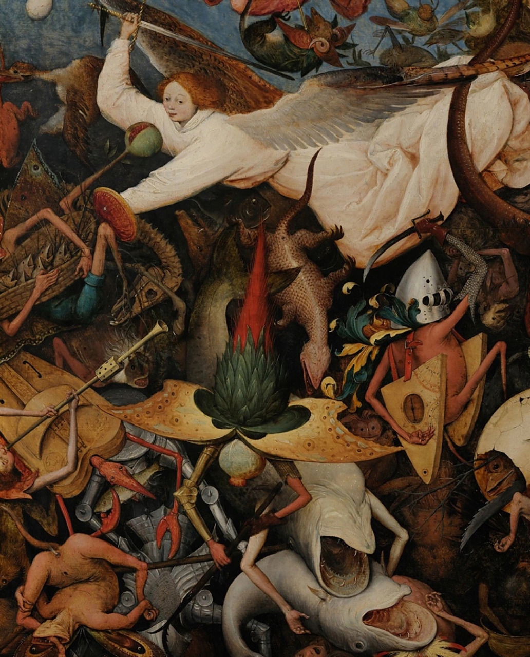 今天你看画了吗|叛逆天使的堕落 96 作品描绘的是身着金盔的天使长