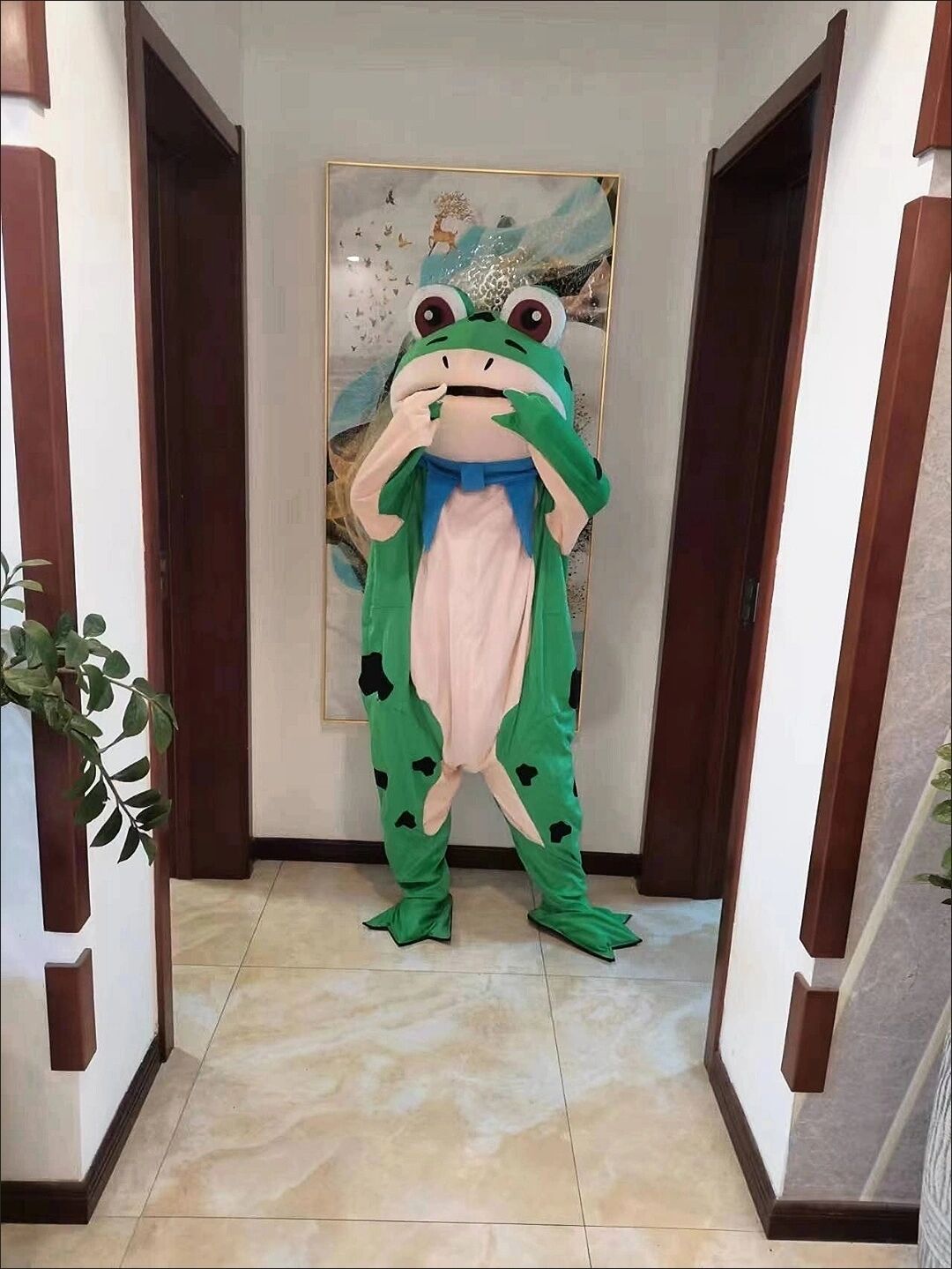 出租青蛙服 青蛙人偶服出租 最近超火青蛙人偶服装 48元一天!