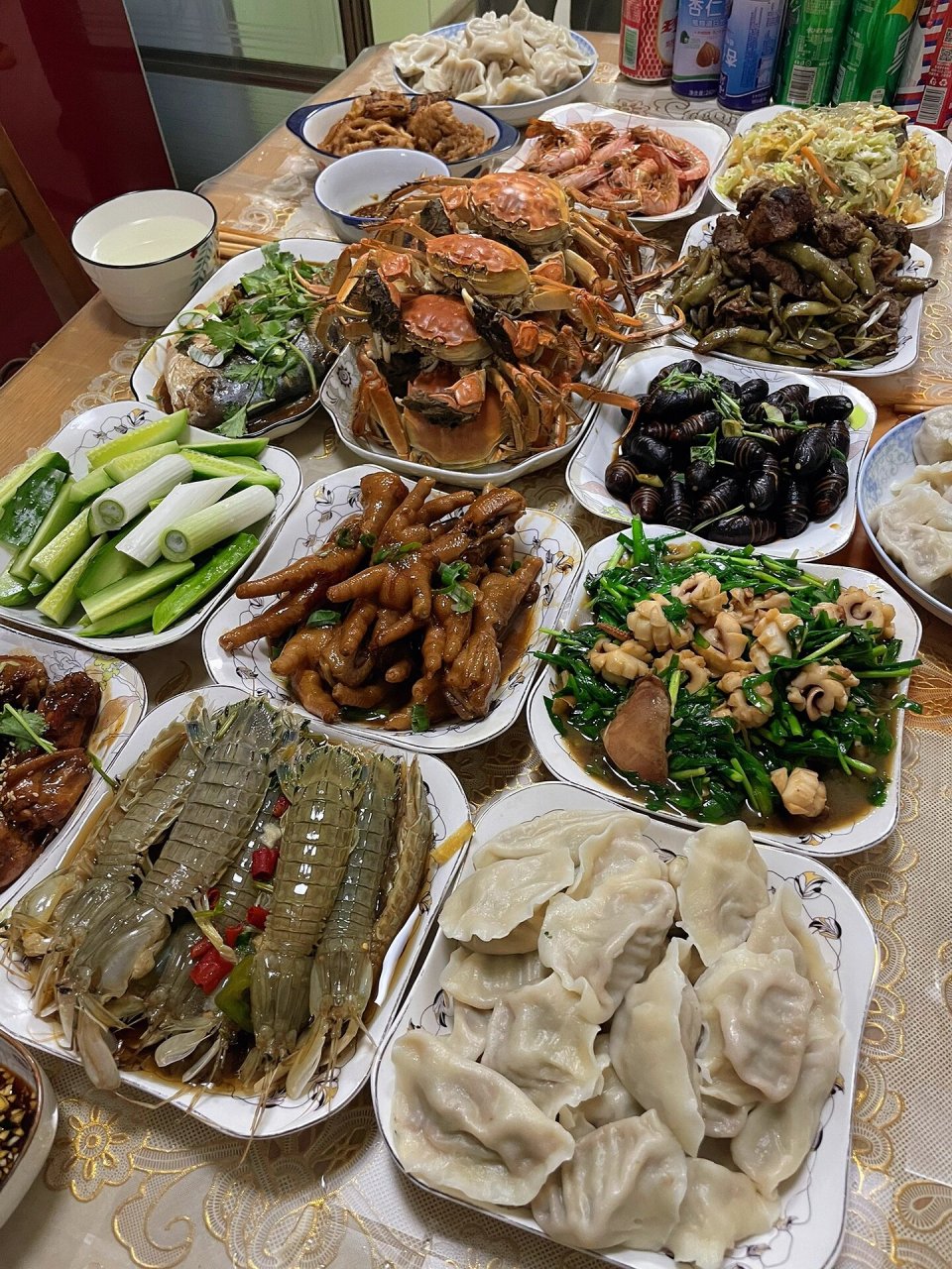 东北家庭晚餐第三弹来啦 论靠海的人有多幸福,每次聚餐吃饭都离不开