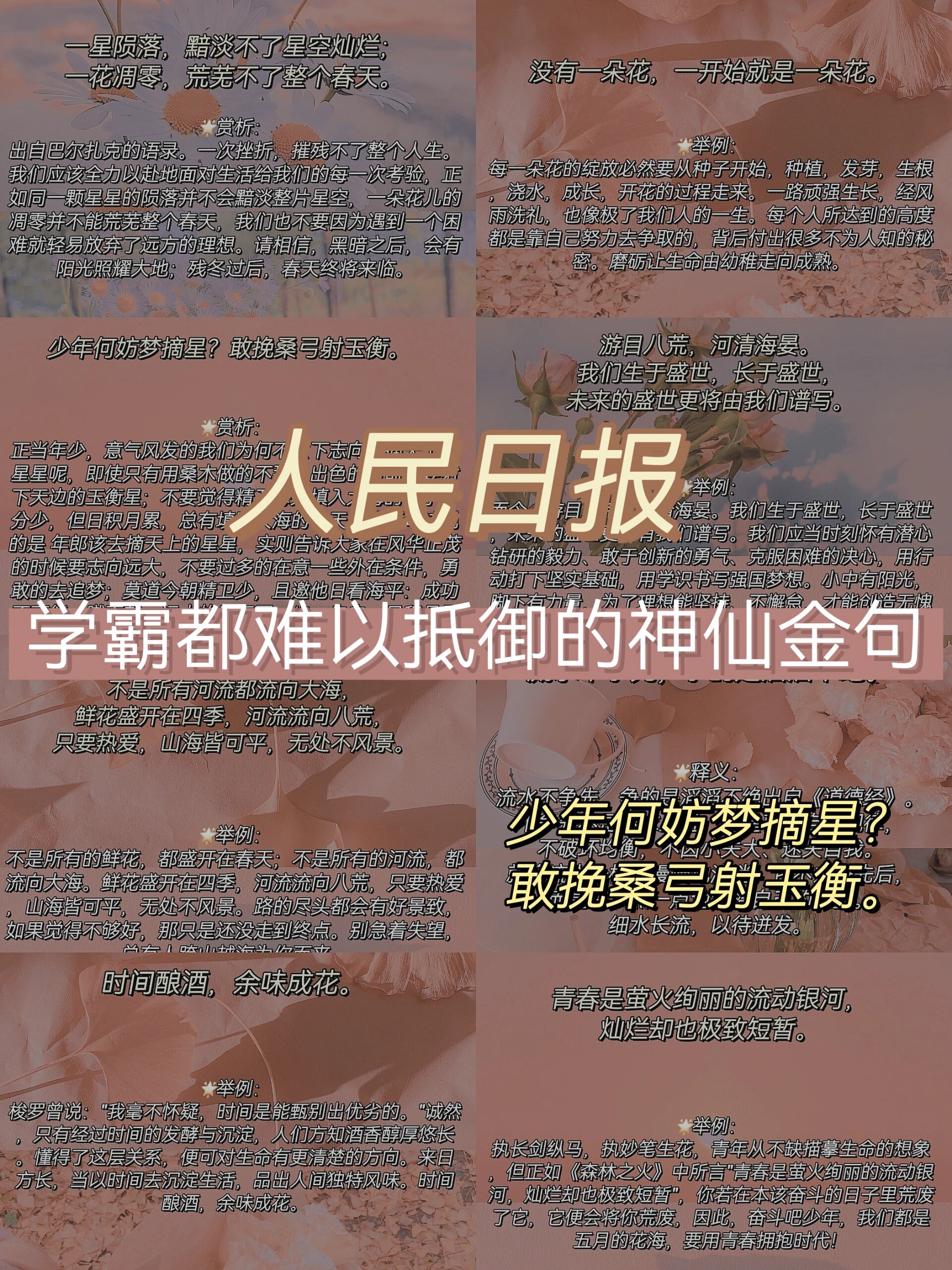 我们应该全力以赴地面对生活给我们的每一次考验,正如同一颗星星的