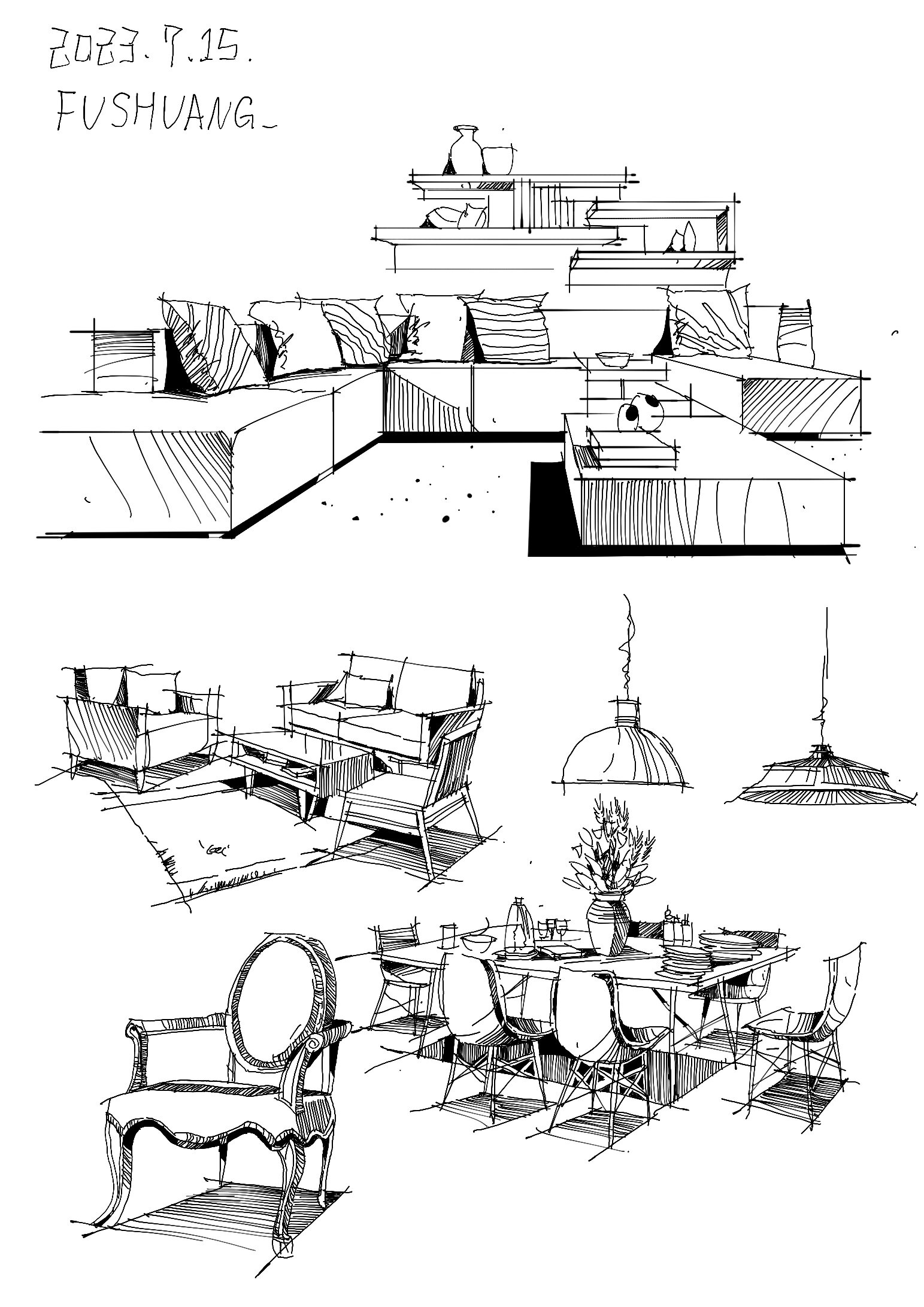 9⃣️图合集|环艺家具手绘