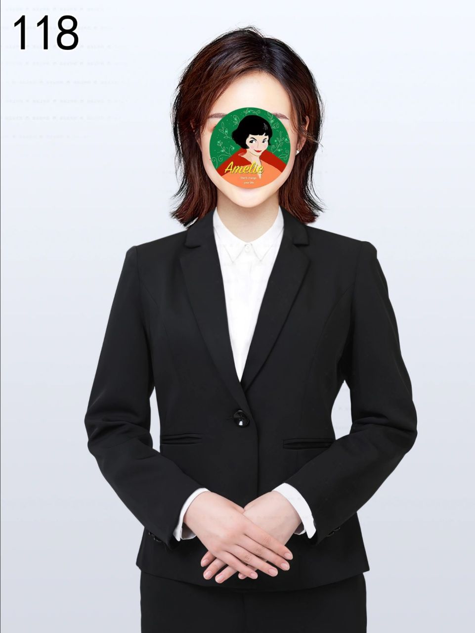 职场半身职业照标配正装照ps合成