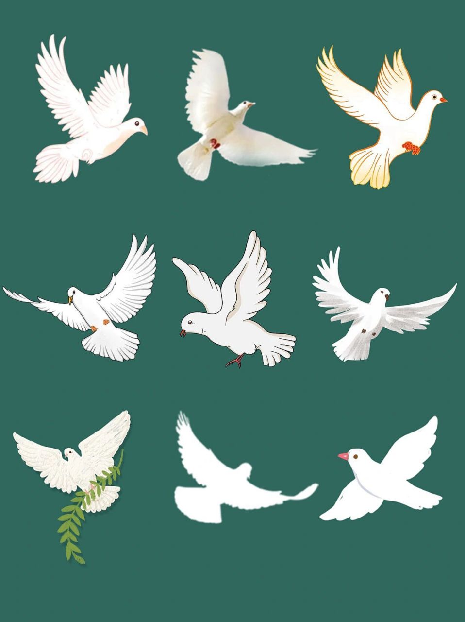 白鸽92手绘鸽子展翅高飞|png素材 hello～,宝子们晚上好吖 今天给