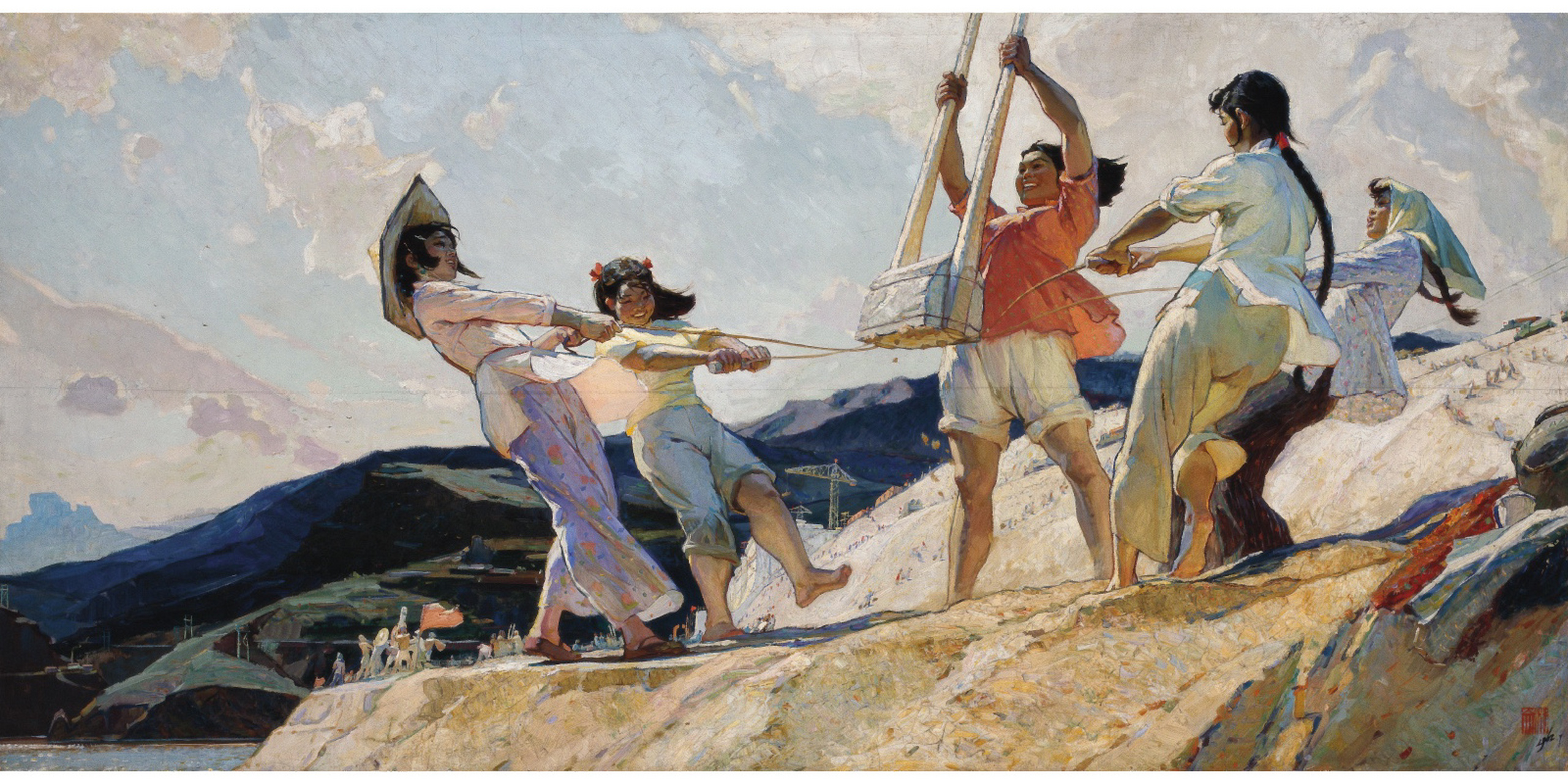 速写改革-《夯歌》 学习经典大师作品的构图,在生活中寻找类似的构图