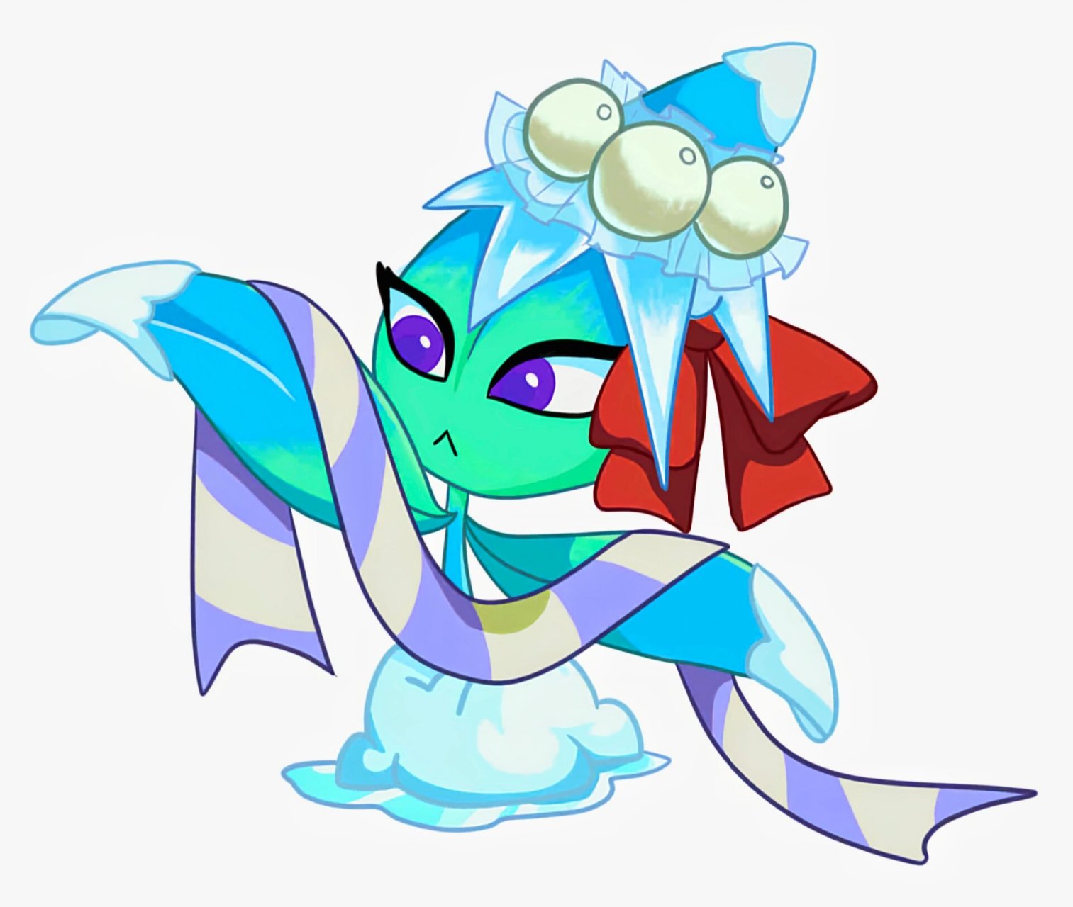 槲寄冰仙子 按照自己喜好画了装饰和眼睛