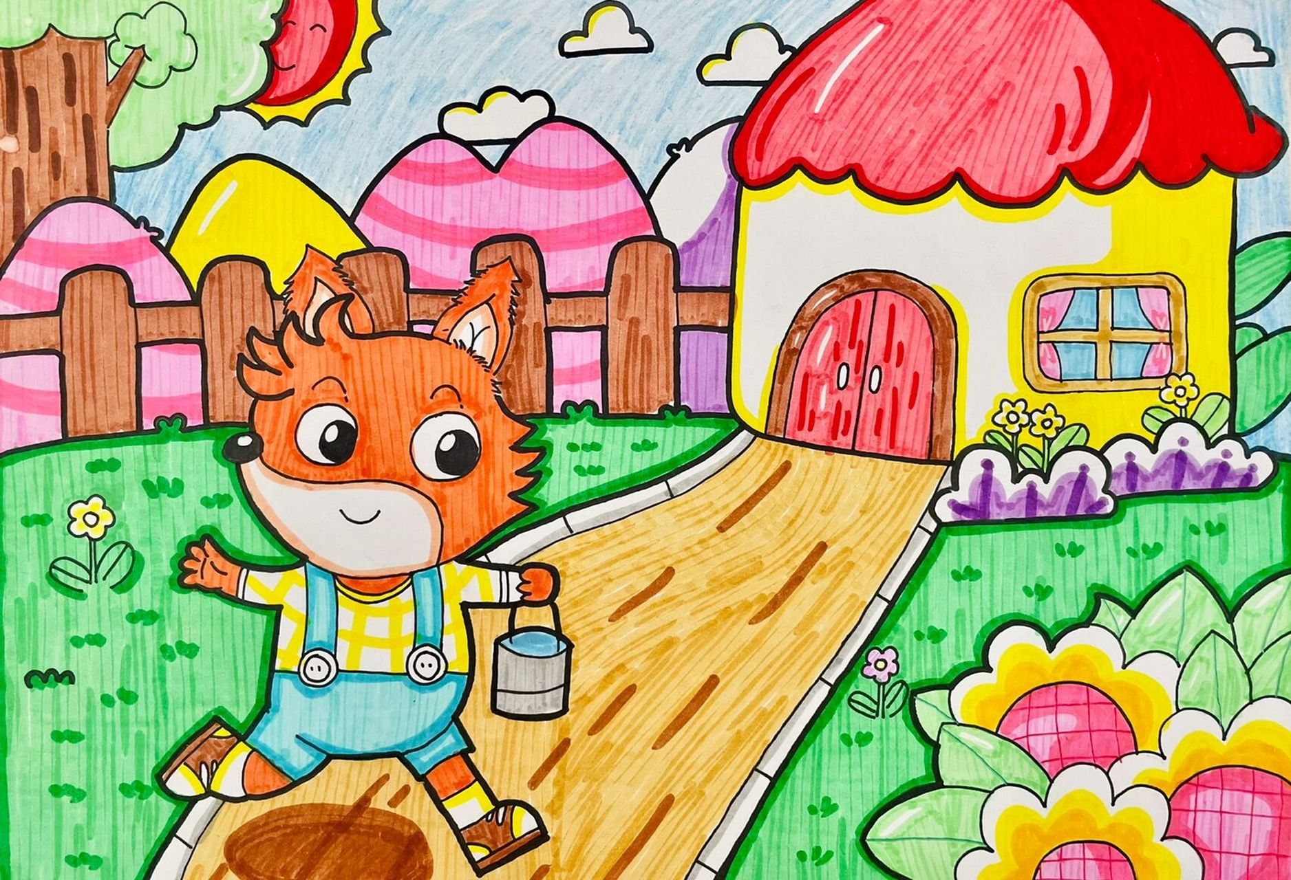 《动物简笔画》万能背景