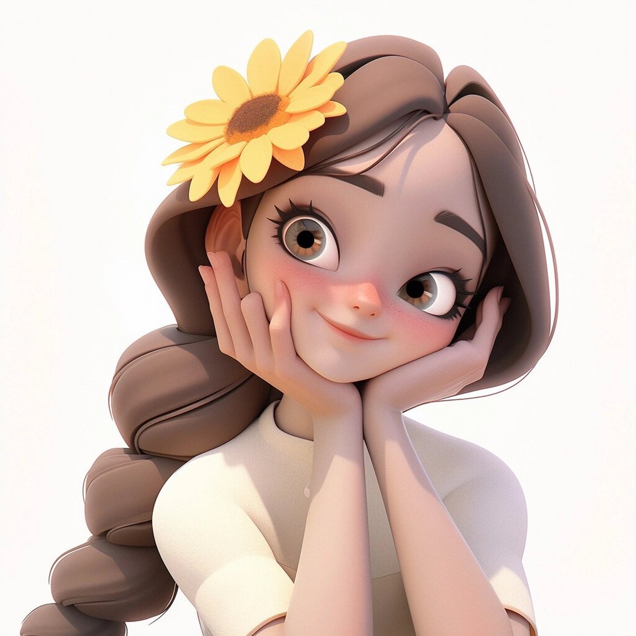 97正能量好心情向日葵女孩头像壁纸套图 嘻嘻嘻,因为很喜欢向日葵