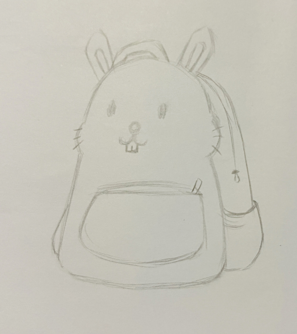 简笔画 临摹可爱兔子小书包 附带步骤 请努力向上 成为别人眼中遥不可