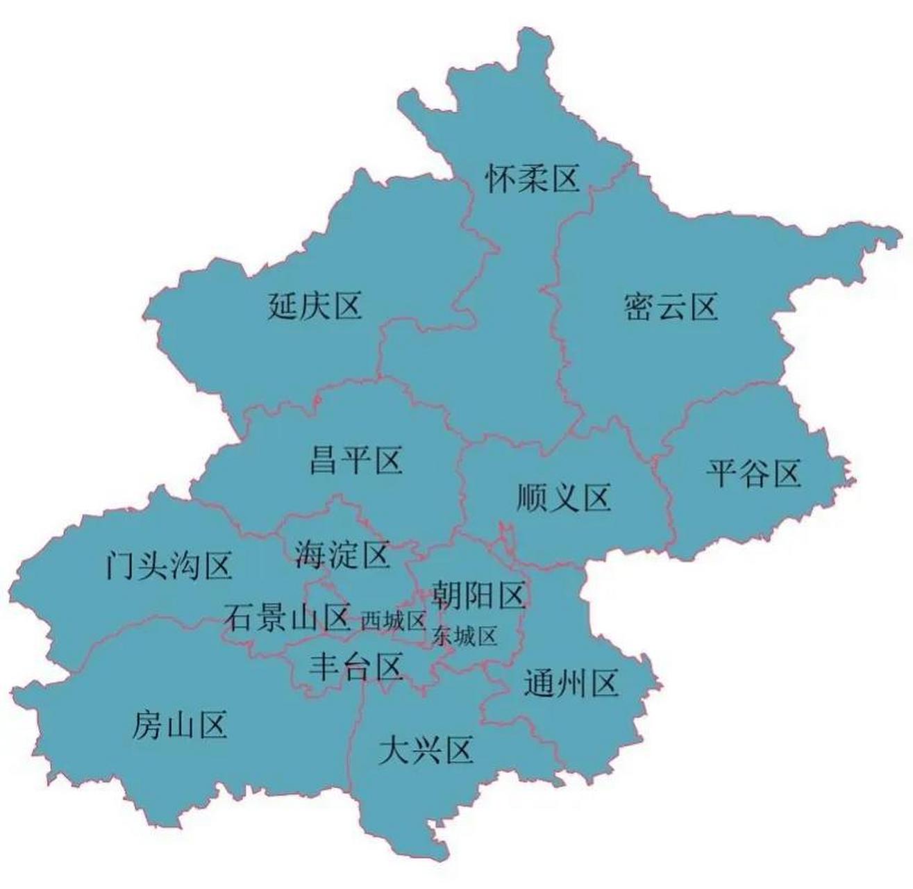 北京城区区域图图片