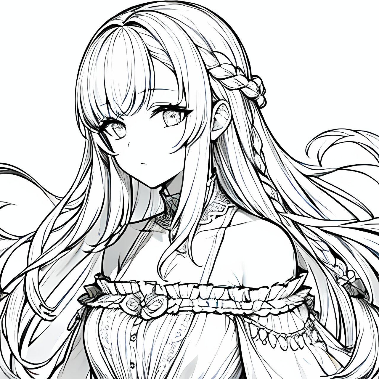 绘画进阶!复杂构图线稿素材助你突破94