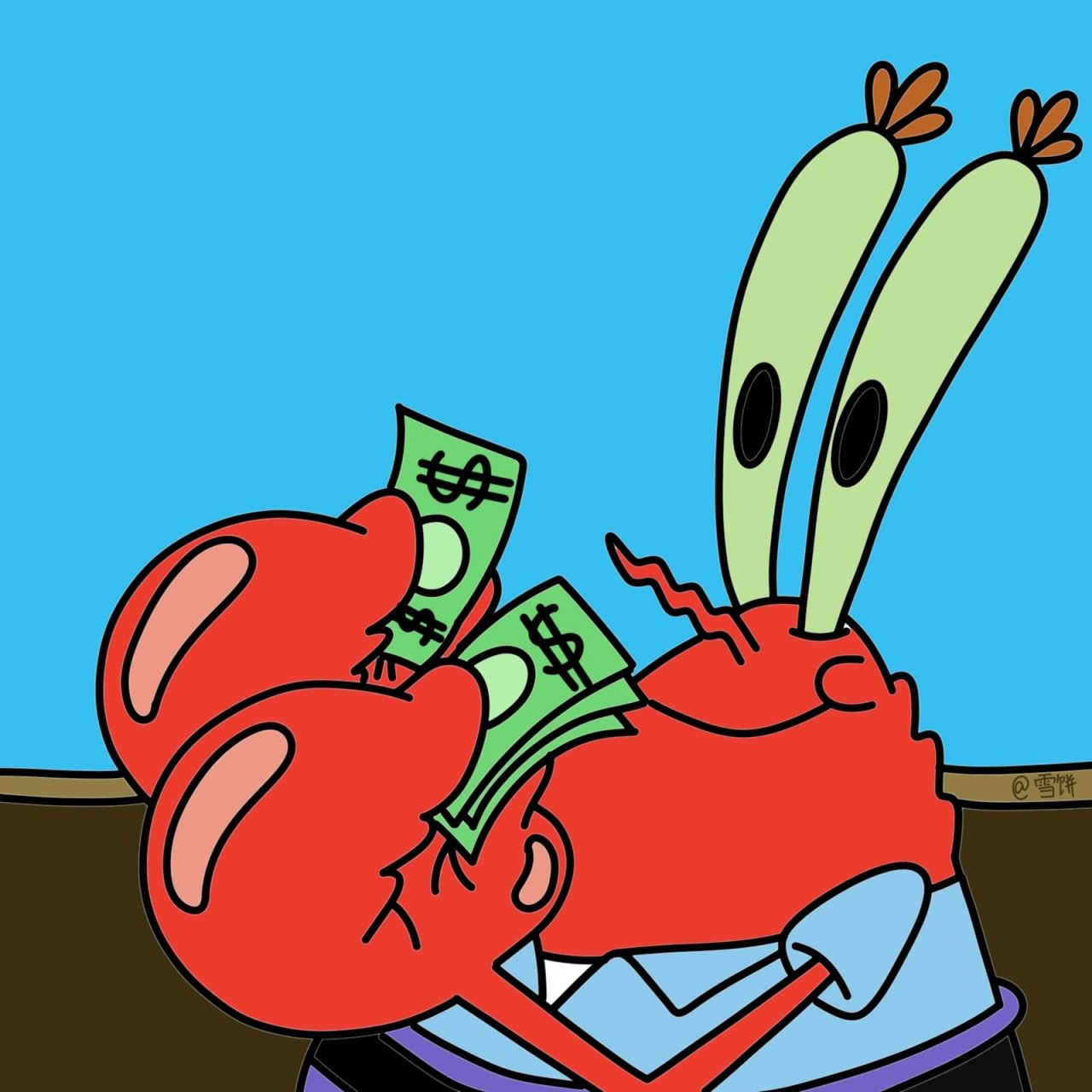 我看谁还没有用上蟹老板爱钱头像! 蟹老板爱钱高清版本终于来啦!