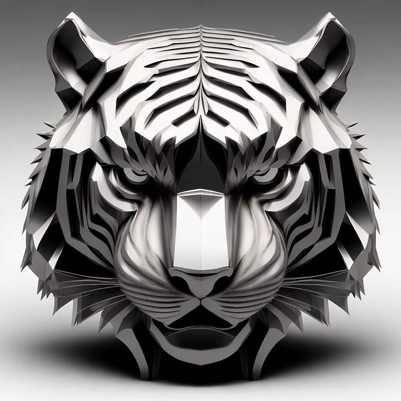 不锈钢镜面老虎头雕塑艺术挂饰设计寓意  不锈钢镜面老虎头雕塑艺术