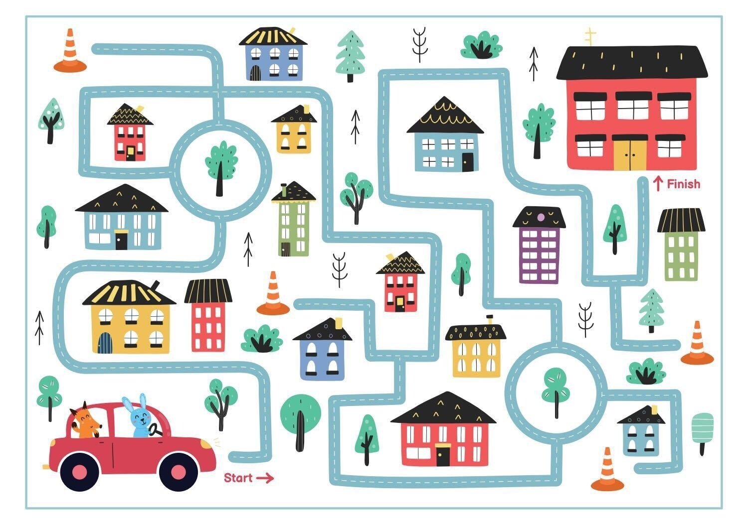 幼儿园迷宫素材