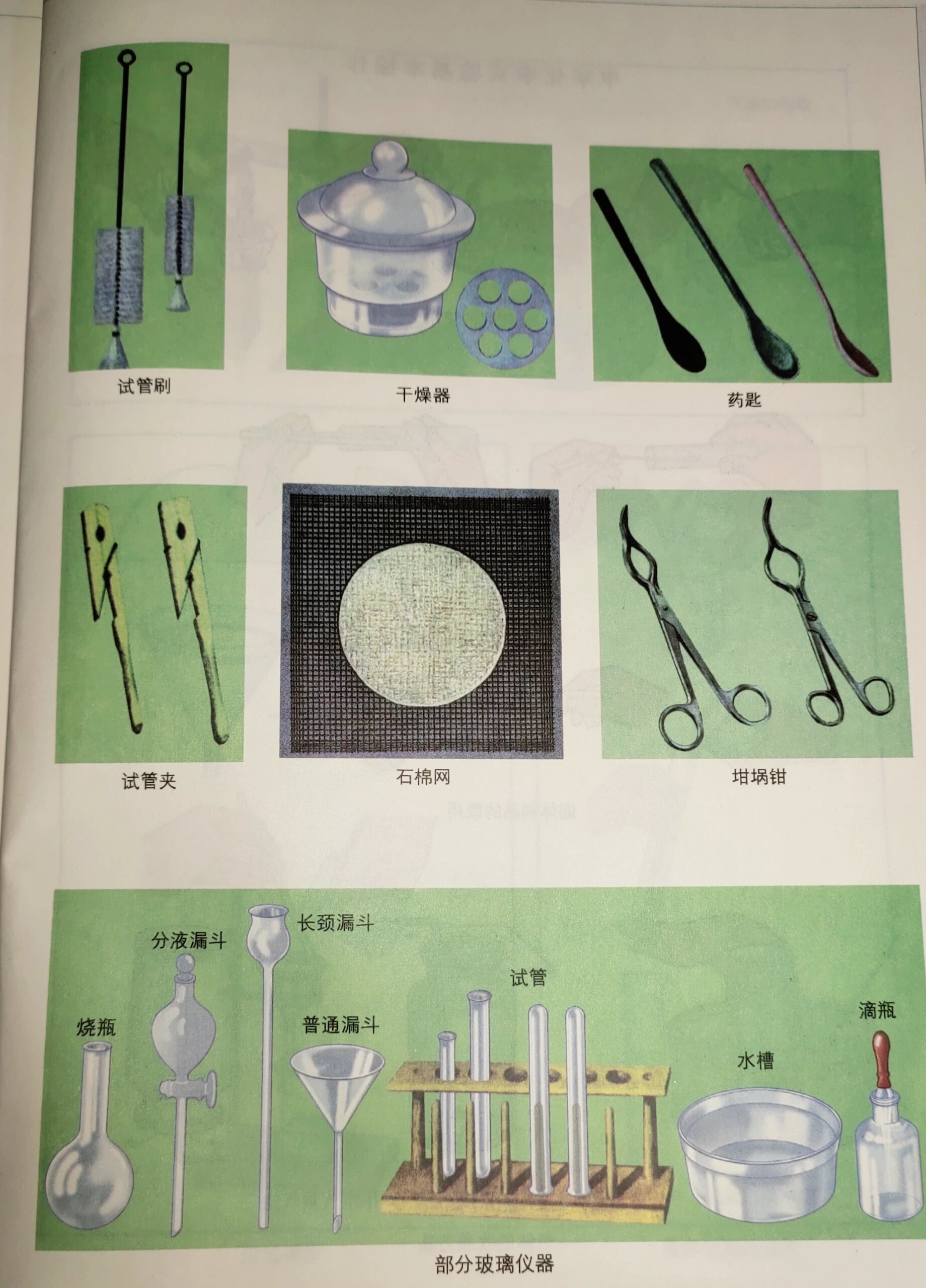 中学化学实验常用仪器