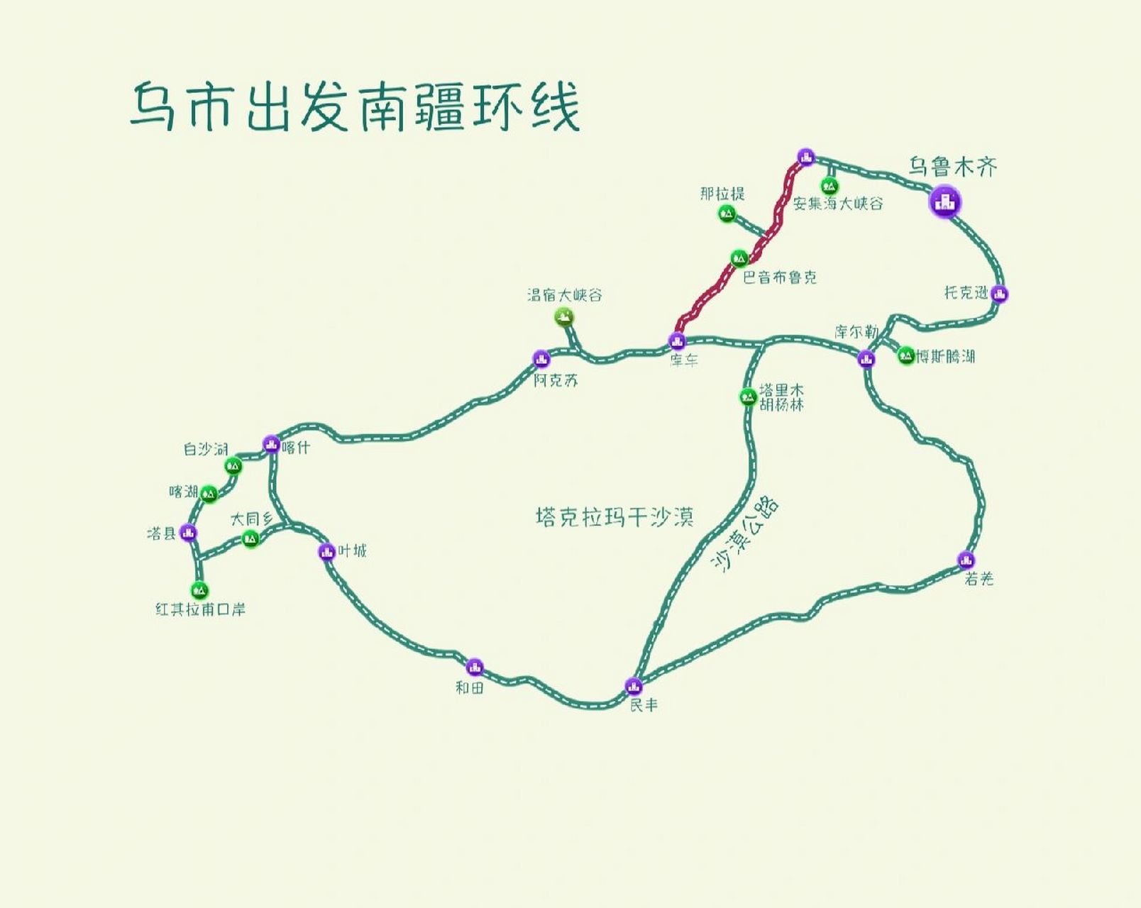 新疆自驾游公里数大全(一) 乌鲁木齐→贾登峪 216国道 823×2=1646