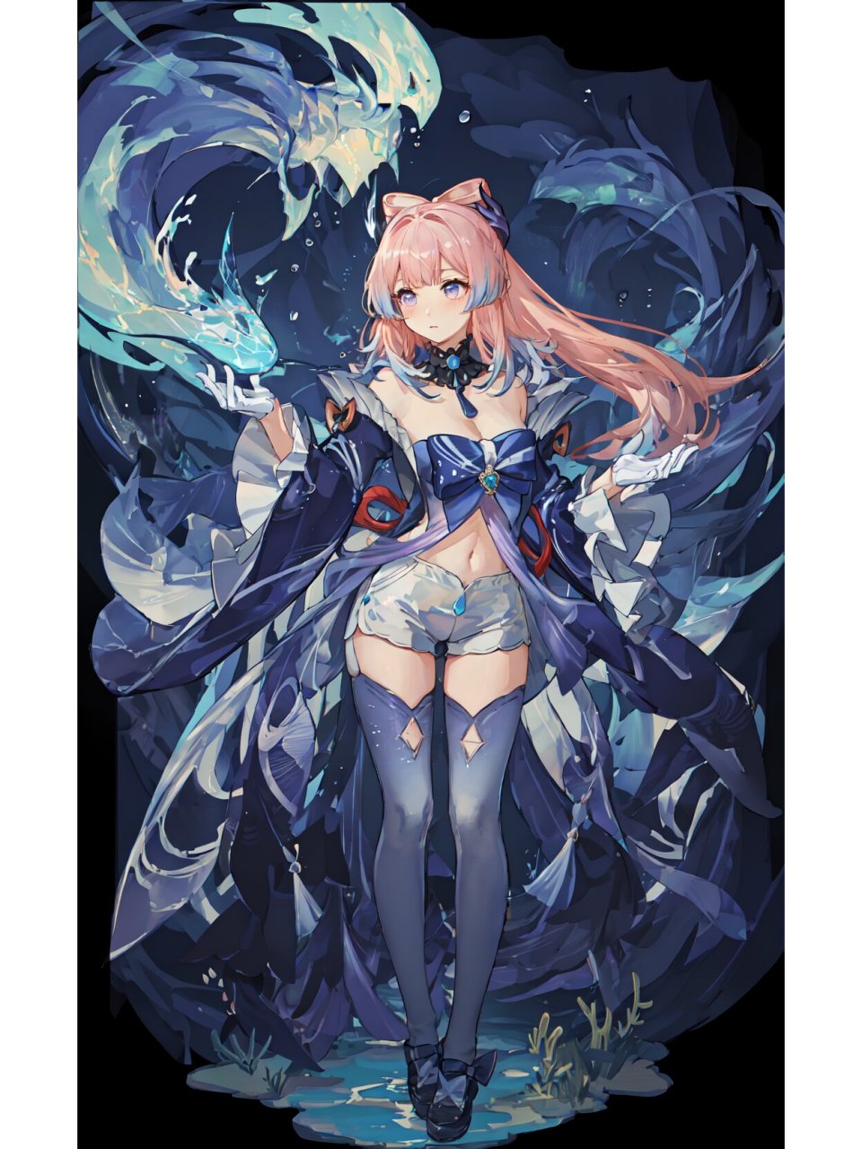 原神-珊瑚宫心海丨人物立绘分享 ai画的,原图之后今天之内会发在b站