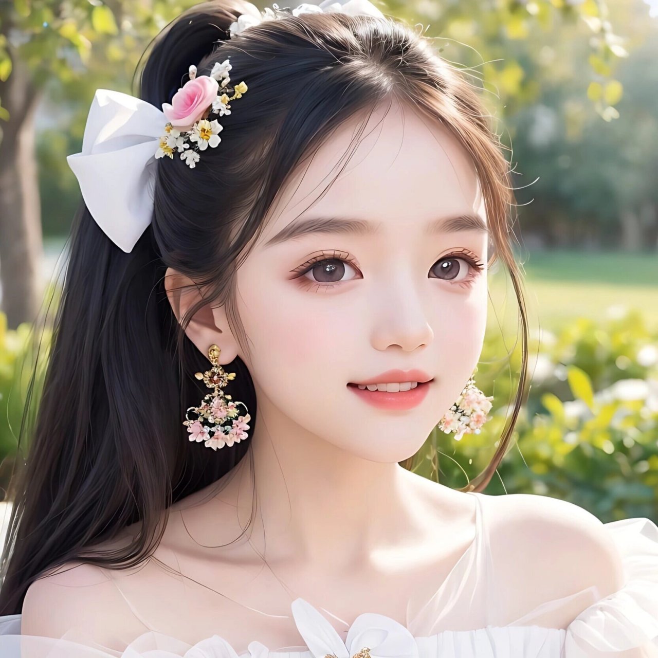 高马尾女孩97女生头像!