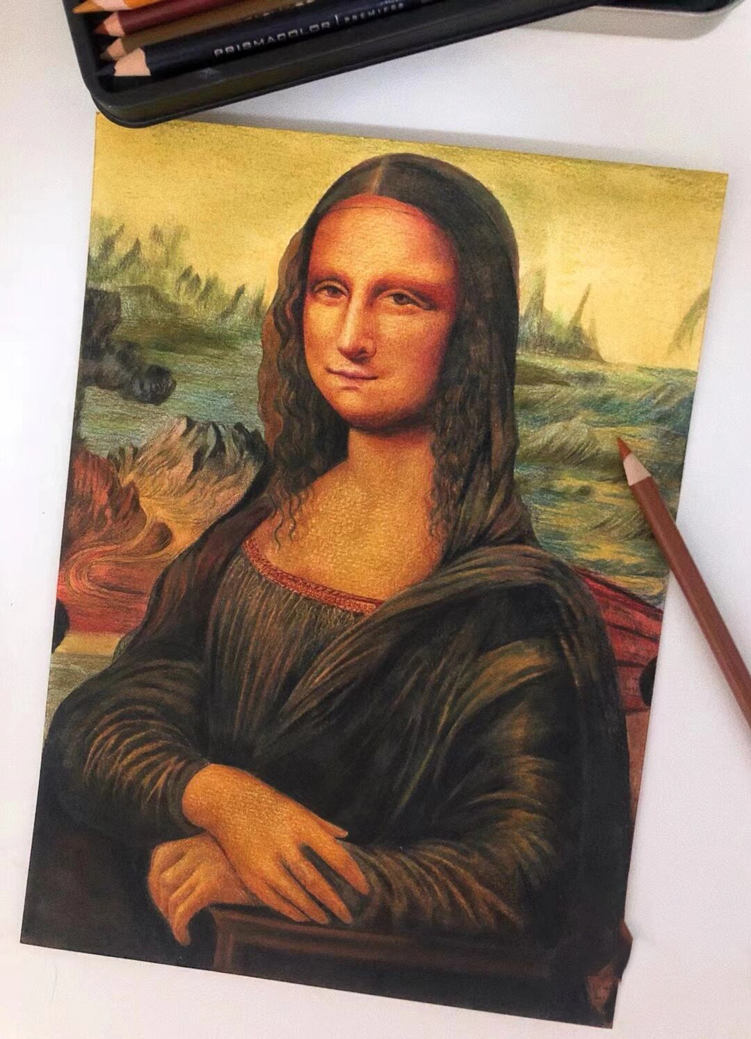 彩铅《蒙娜丽莎