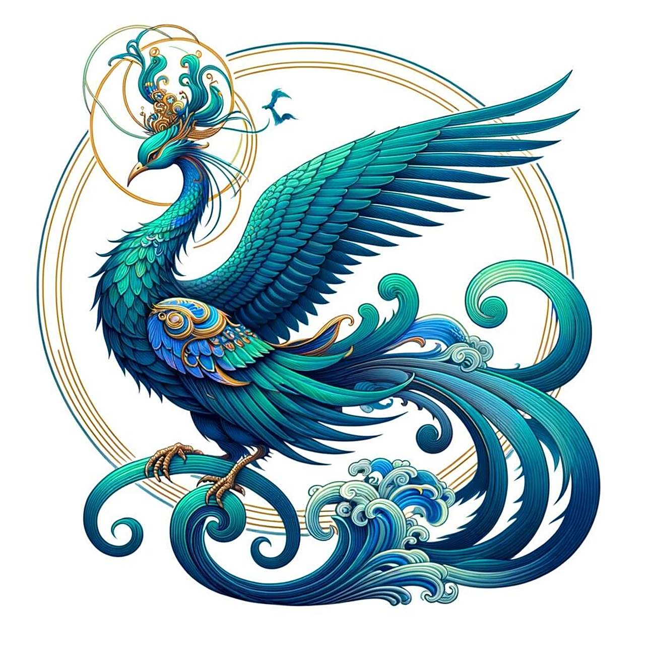 青鸾,在中国古代神话和文学中,是一种吉祥的神鸟,常常与凤凰一起提及