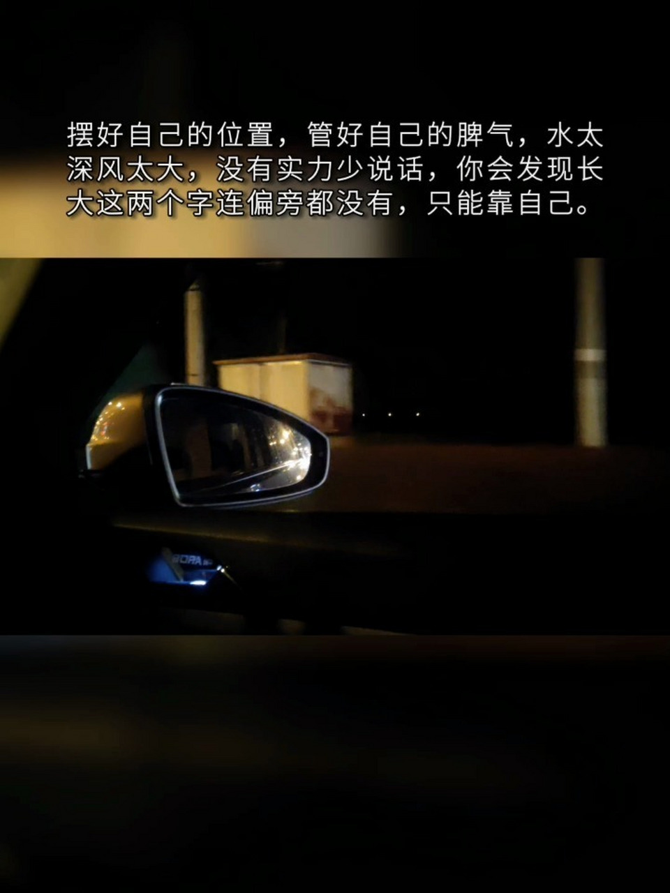 摆好自己的位置,管好自己的脾气,水太深风太大,没有实力少说话,你会