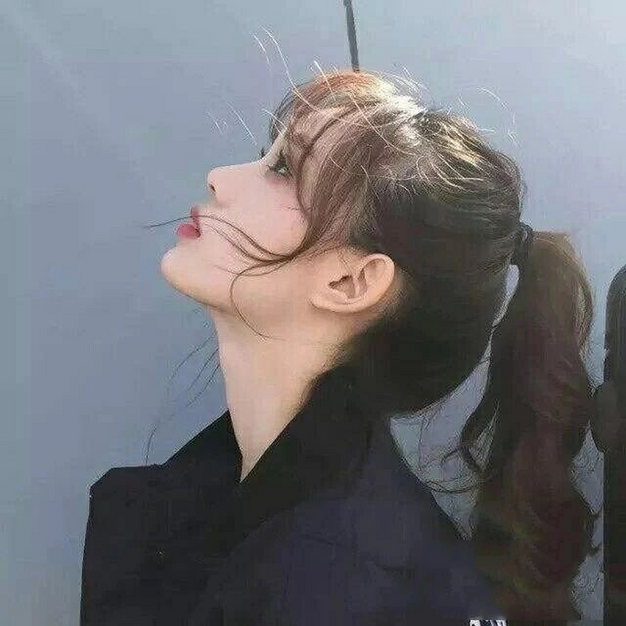 超级漂亮的女生侧脸头像 女生侧颜杀