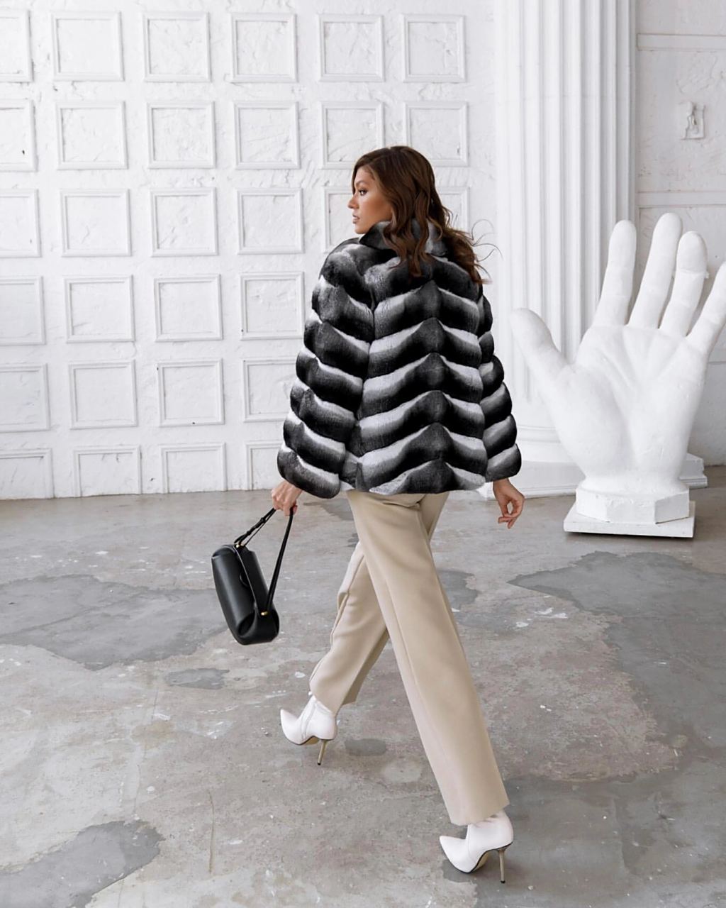 高奢龙猫青紫蓝皮草!