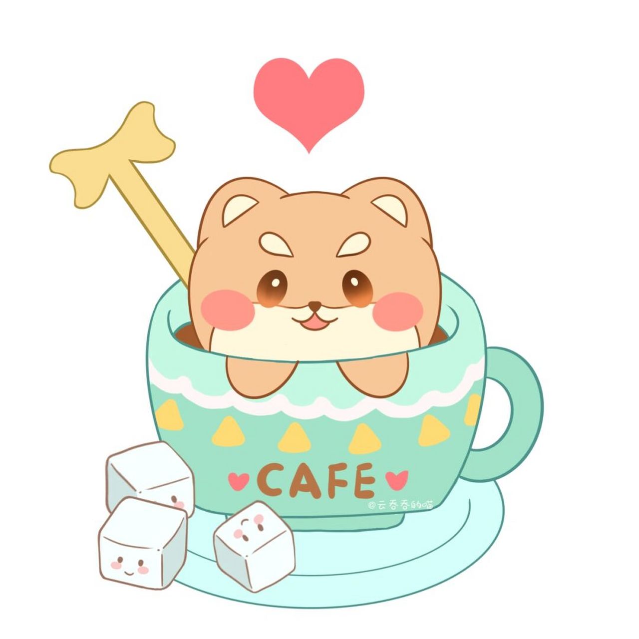 q版小物件 | 平涂果然yyds 最近在学小物件 狮虎画的小物件超级可可