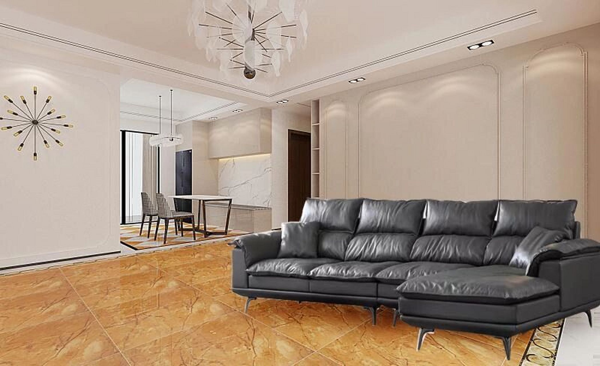 碧桂园大黄地砖适合什么颜色的沙发呢 预算有限,不想砸地板,但是这种