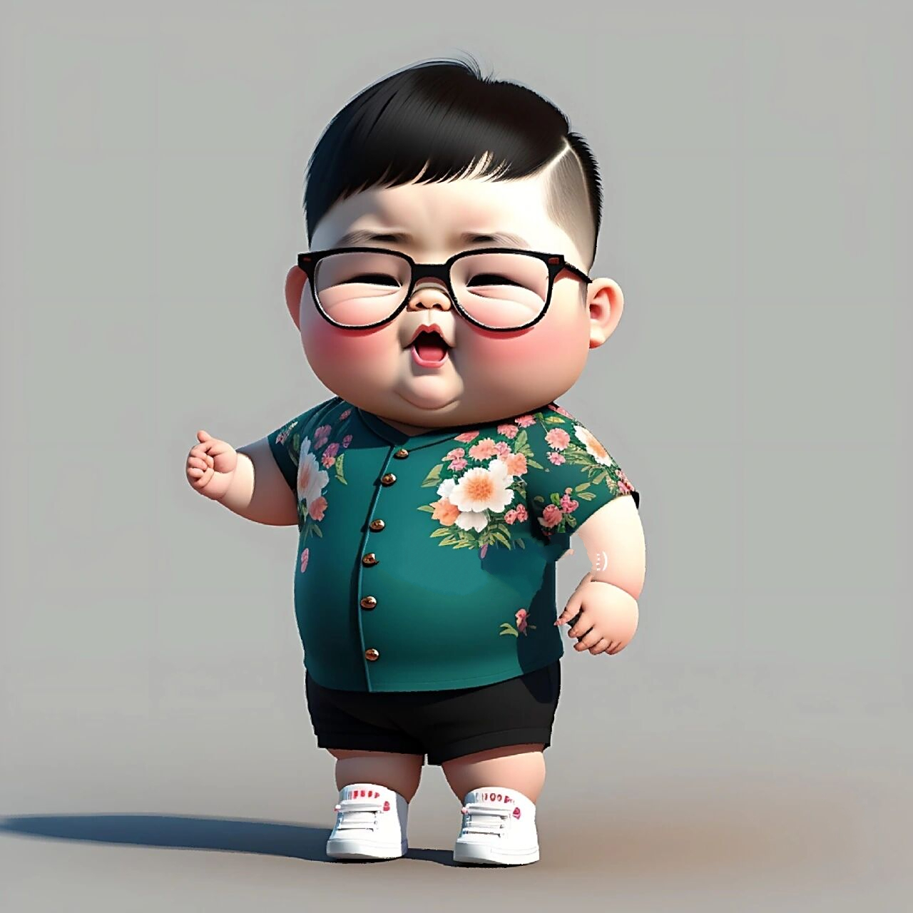 可爱胖宝宝头像#想不想捏一捏#夏天碎花#墨       优质头像