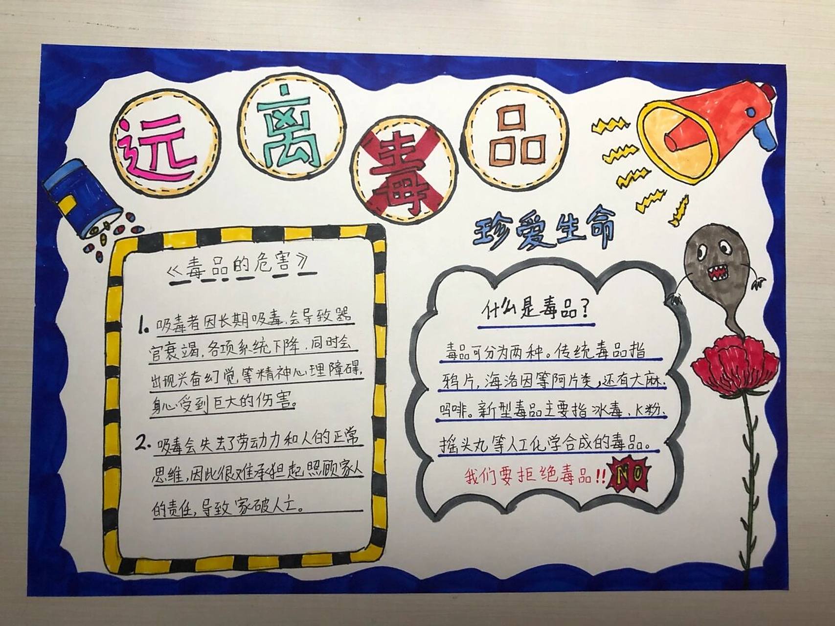 禁毒手抄报 禁毒手抄报