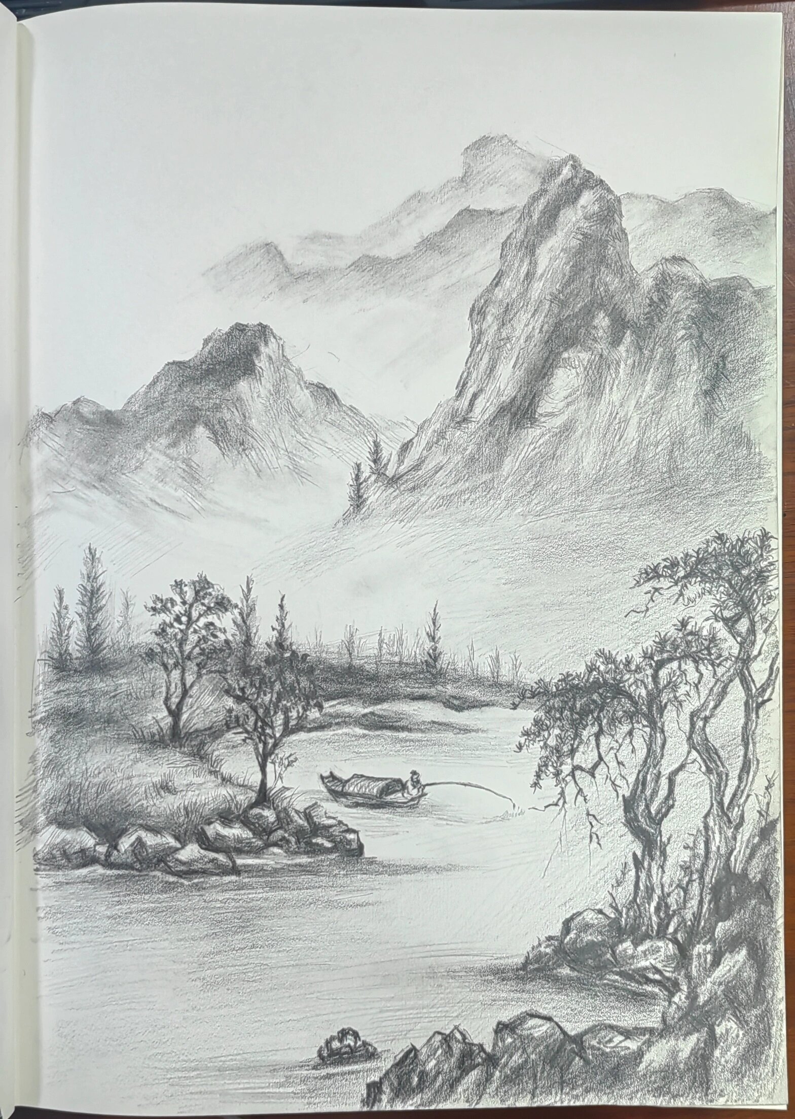 山水素描
